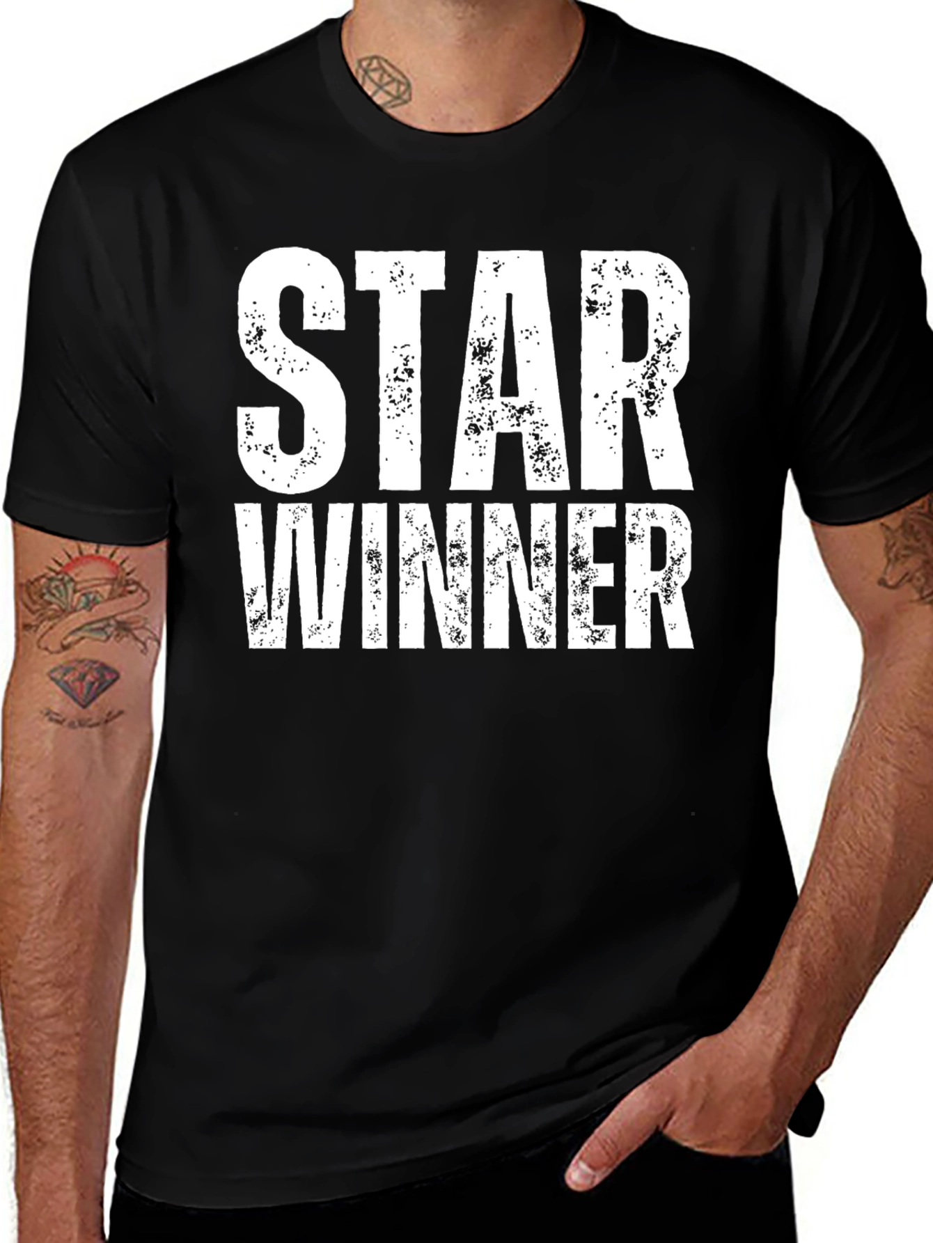 Star Winner Black Graphic Tee