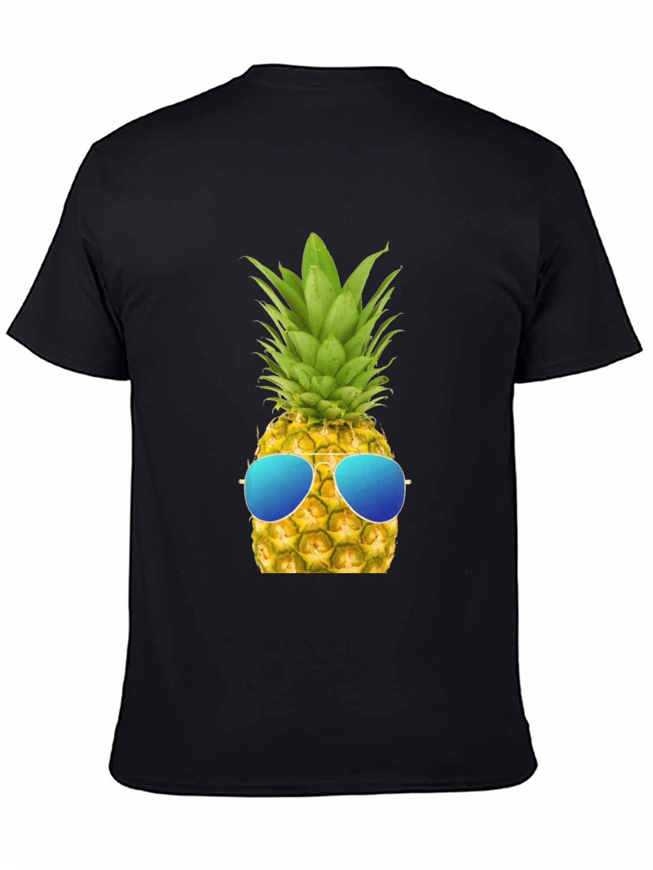 Cool Pineapple Graphic Tee - Black T-Shirt