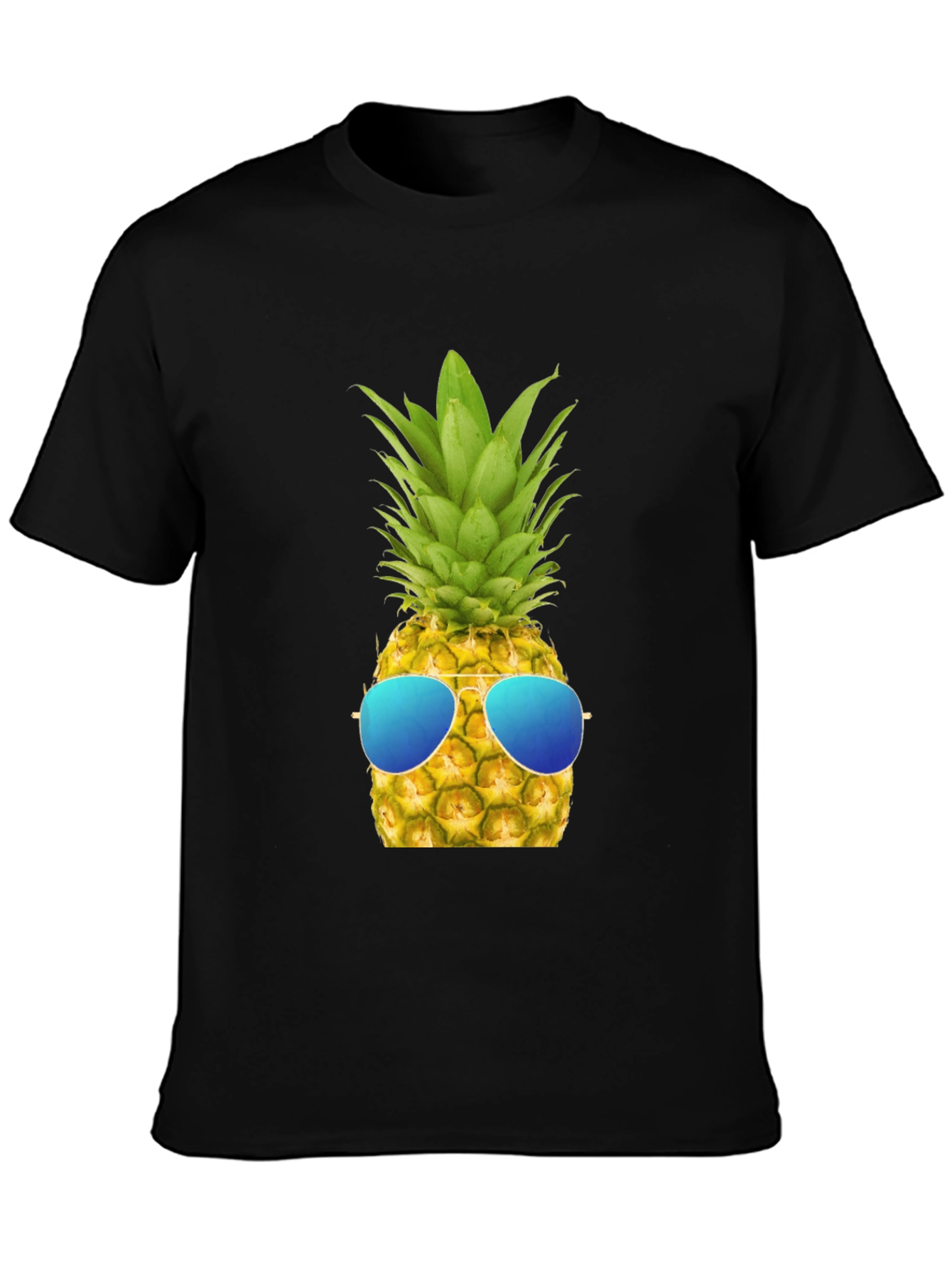Cool Pineapple Graphic Tee - Black T-Shirt