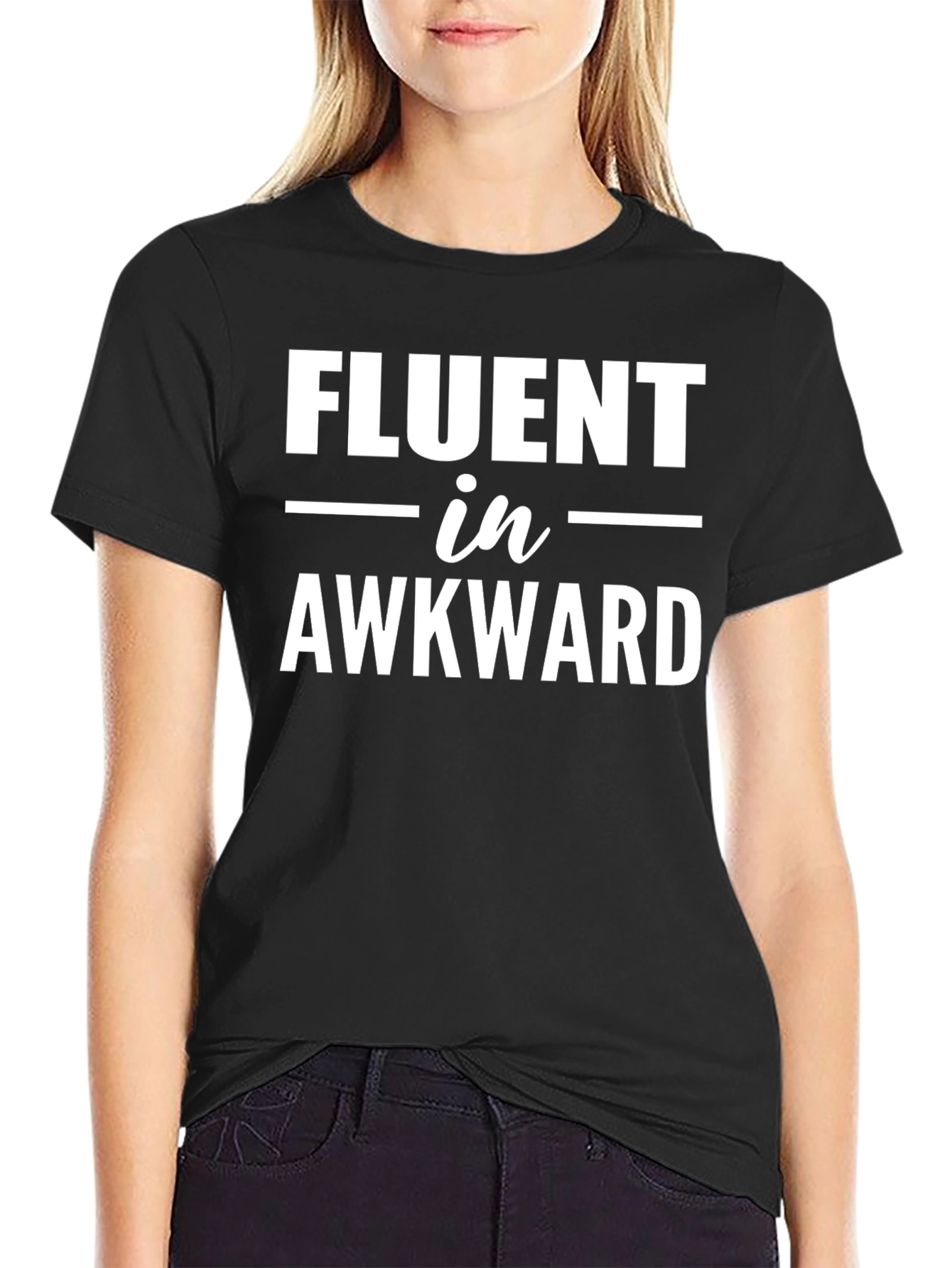 Fluent in Awkward Black T-Shirt