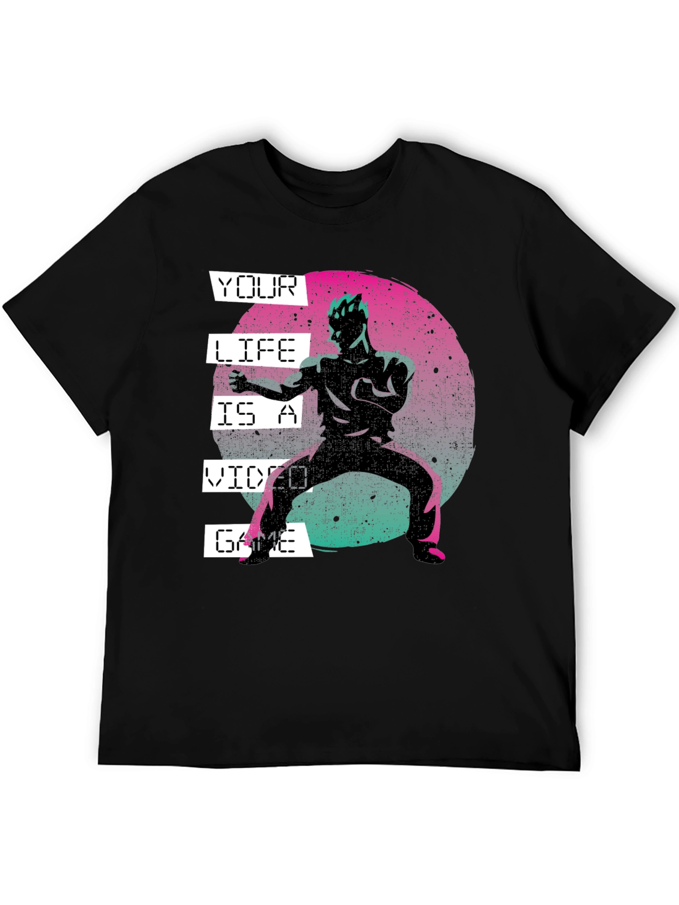 Your Life Is A Video Game Black Graphic Tee