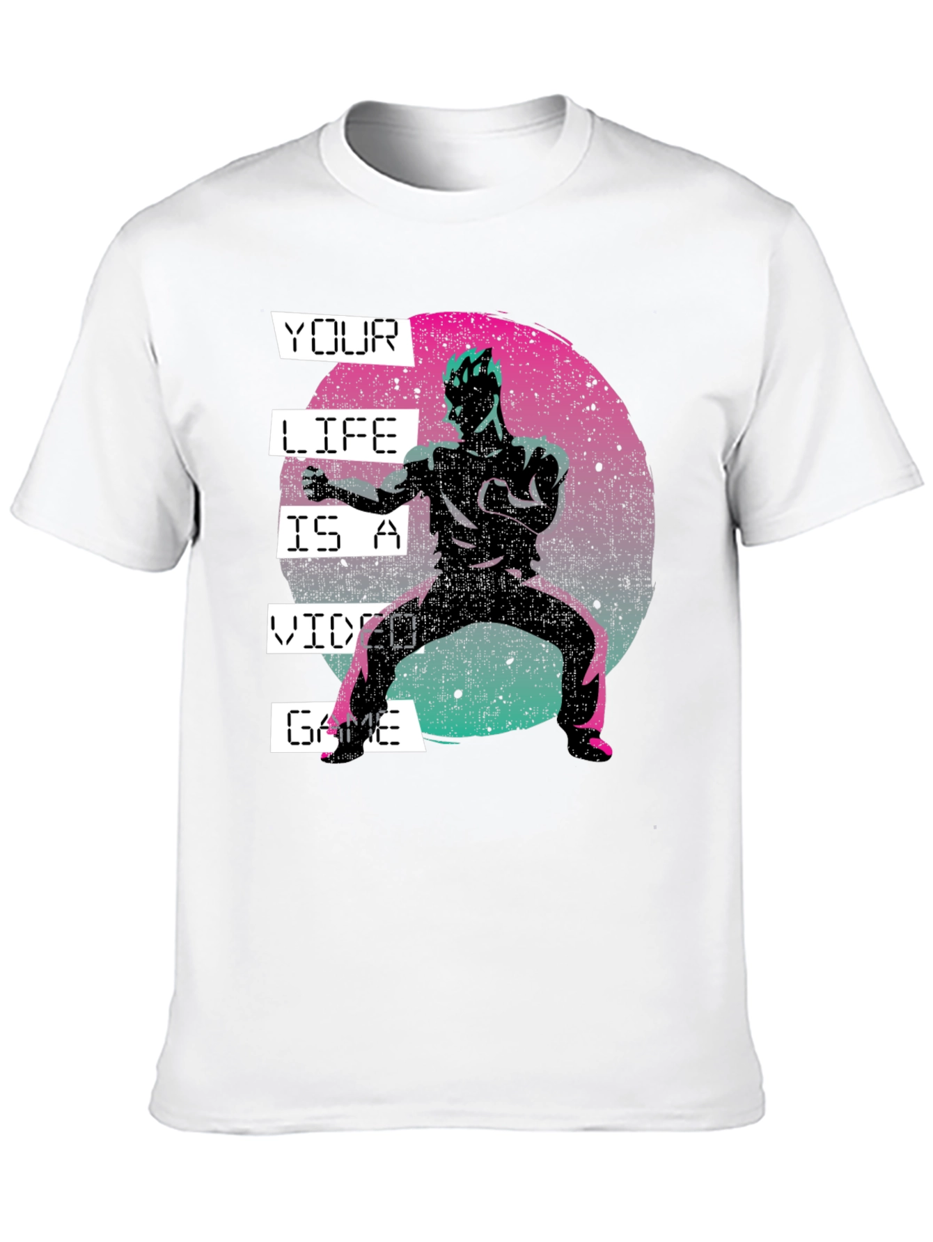 Your Life Is A Video Game Black Graphic Tee