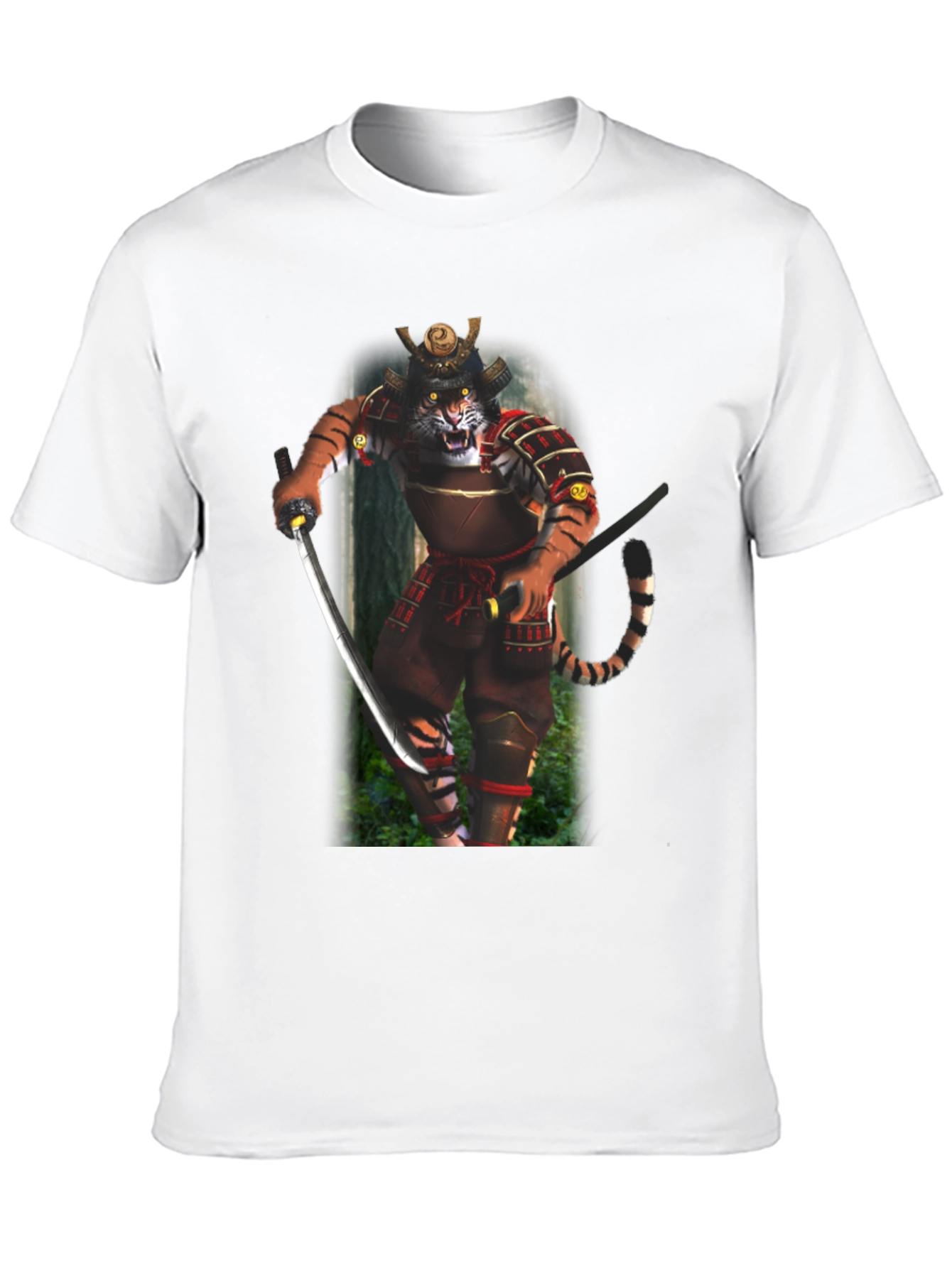 Samurai Tiger Graphic T-Shirt - Black