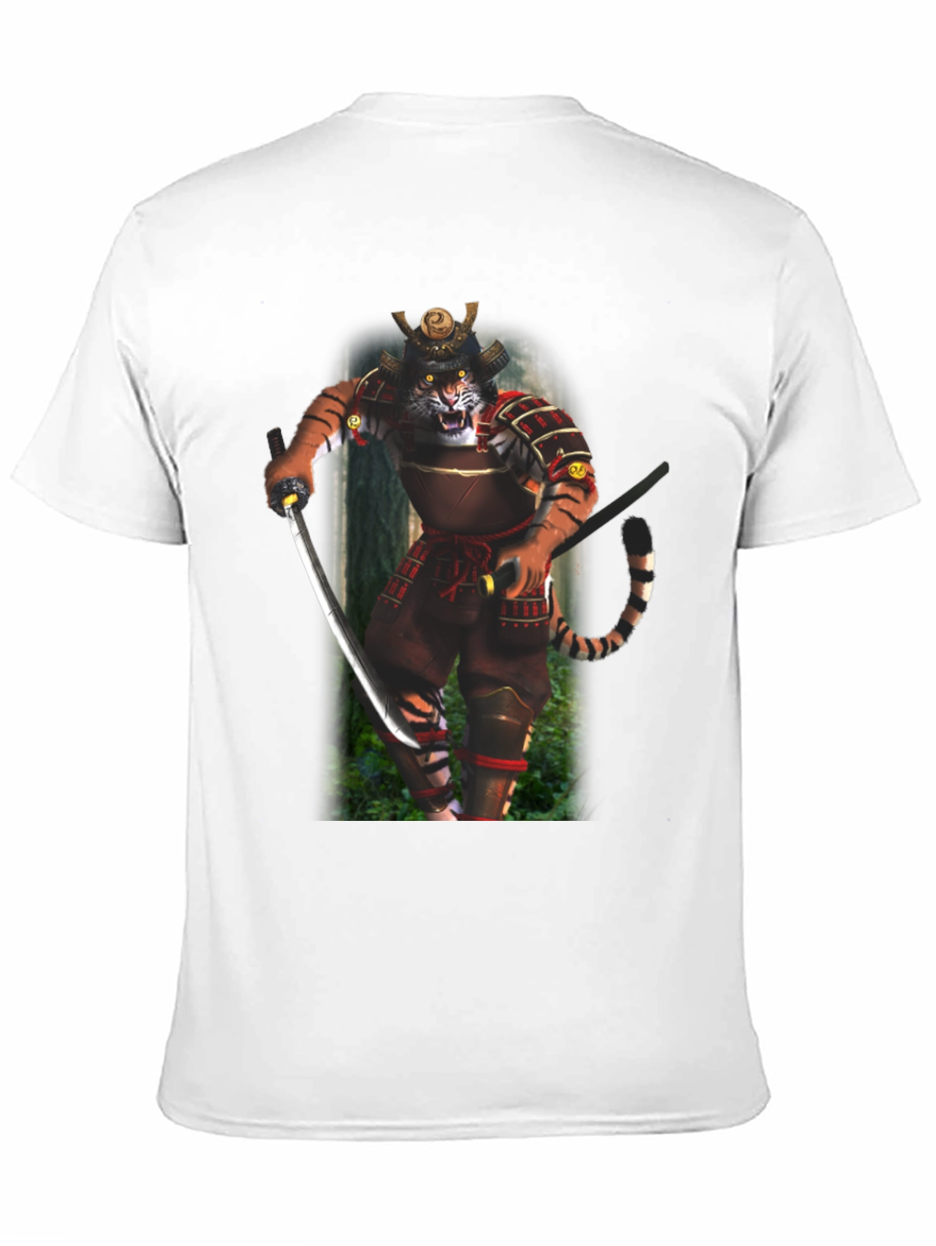 Samurai Tiger Graphic T-Shirt - Black