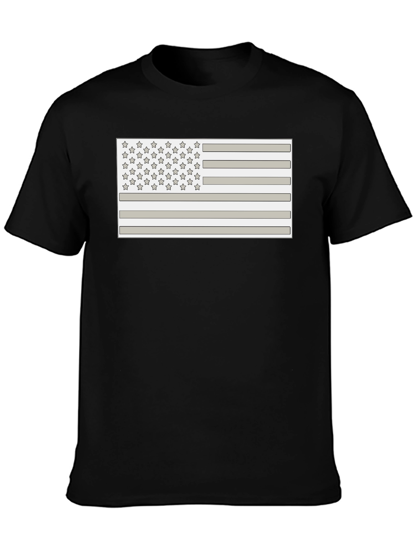 American Flag Graphic Black T-Shirt