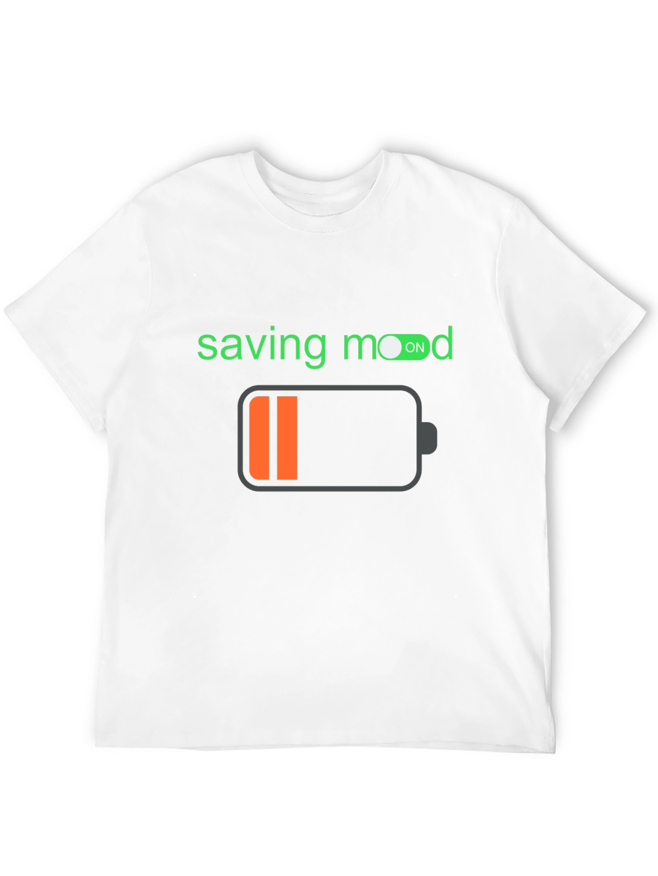 Saving Mode On Black T-Shirt