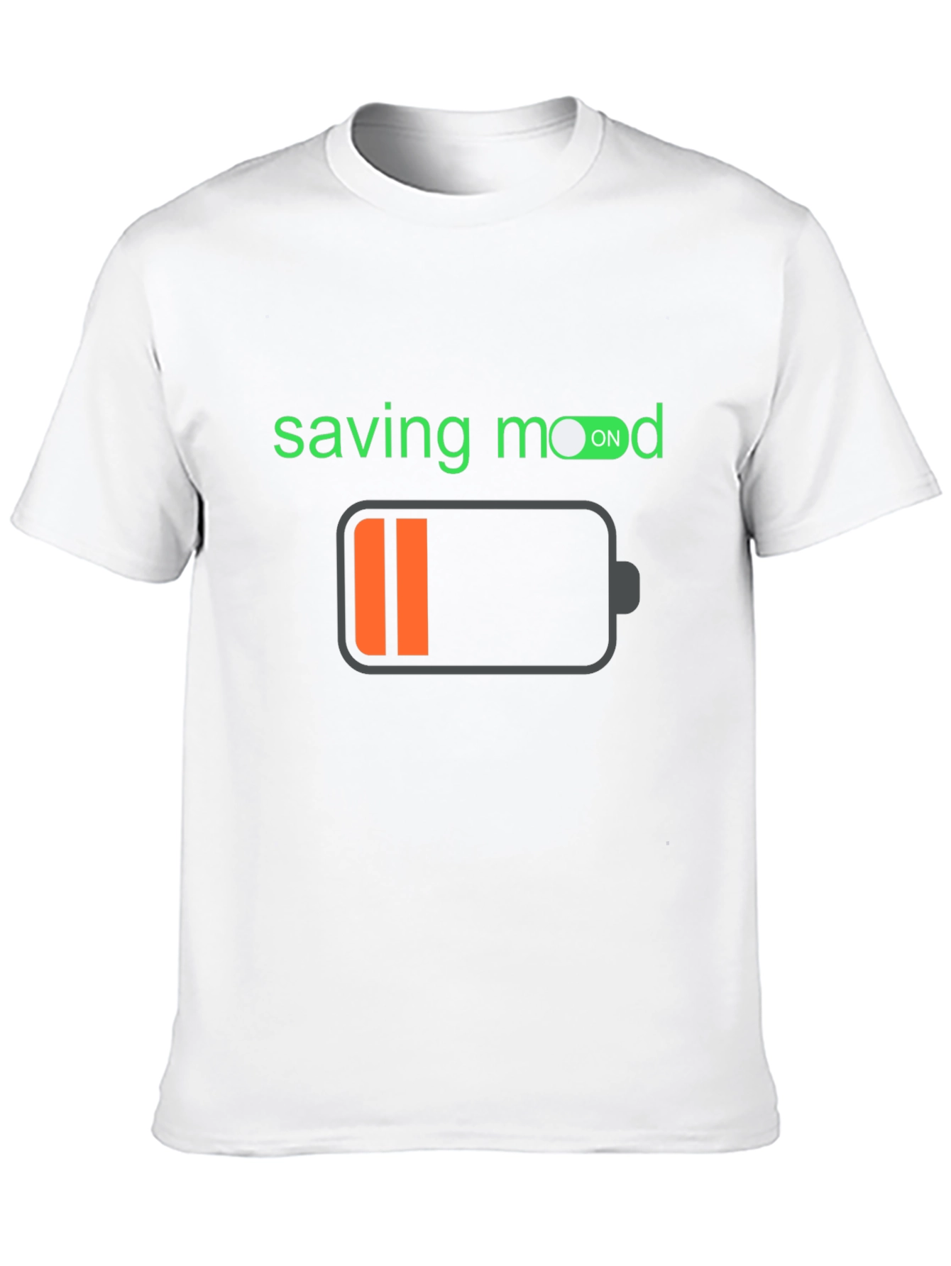 Saving Mode On Black T-Shirt