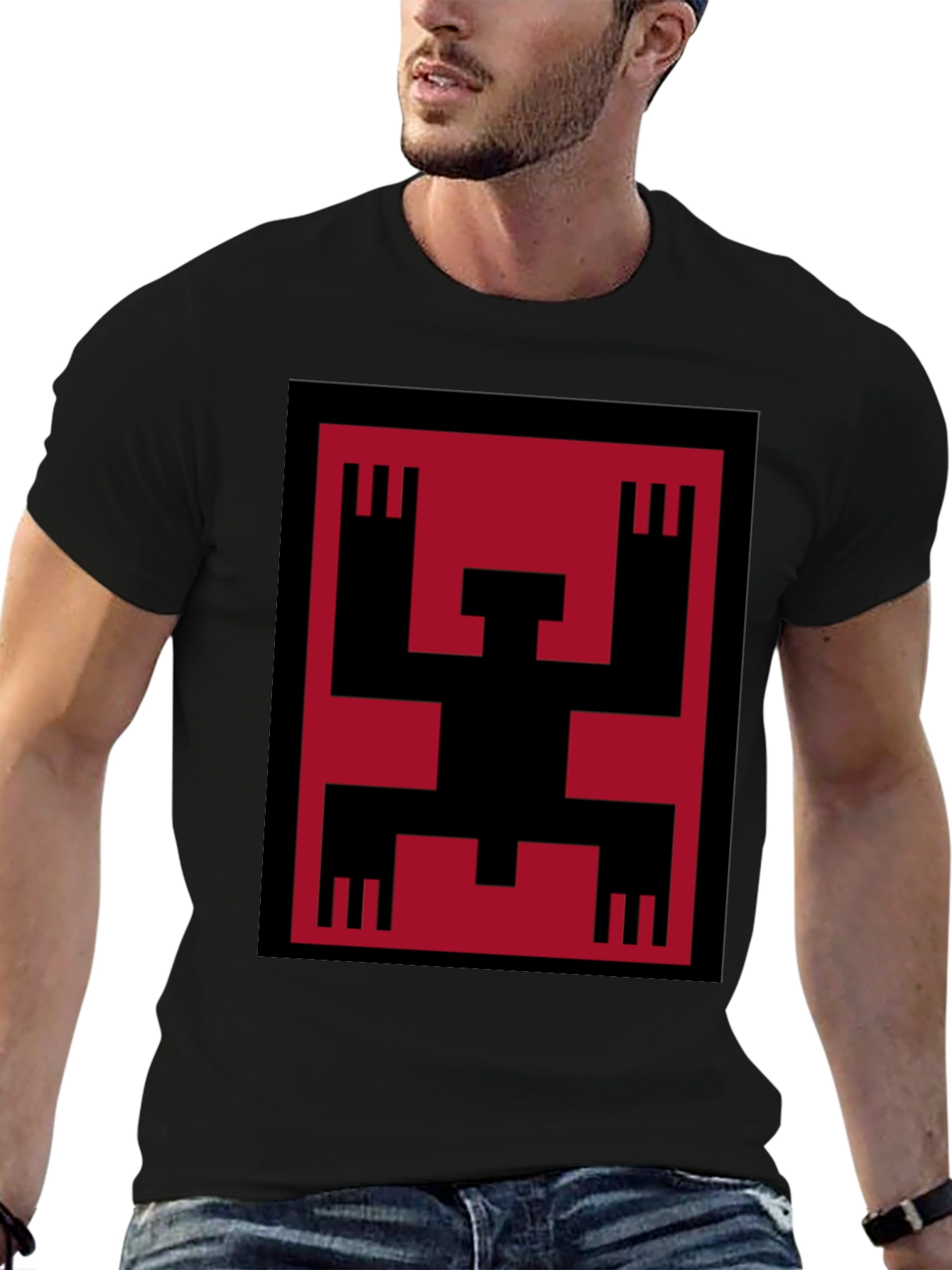 Geometric Figure Graphic Tee - Bold Style
