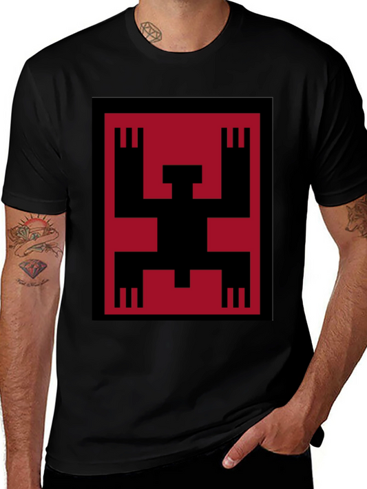 Geometric Figure Graphic Tee - Bold Style