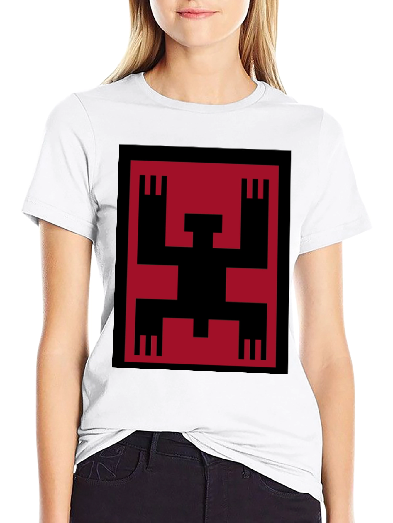 Geometric Figure Graphic Tee - Bold Style