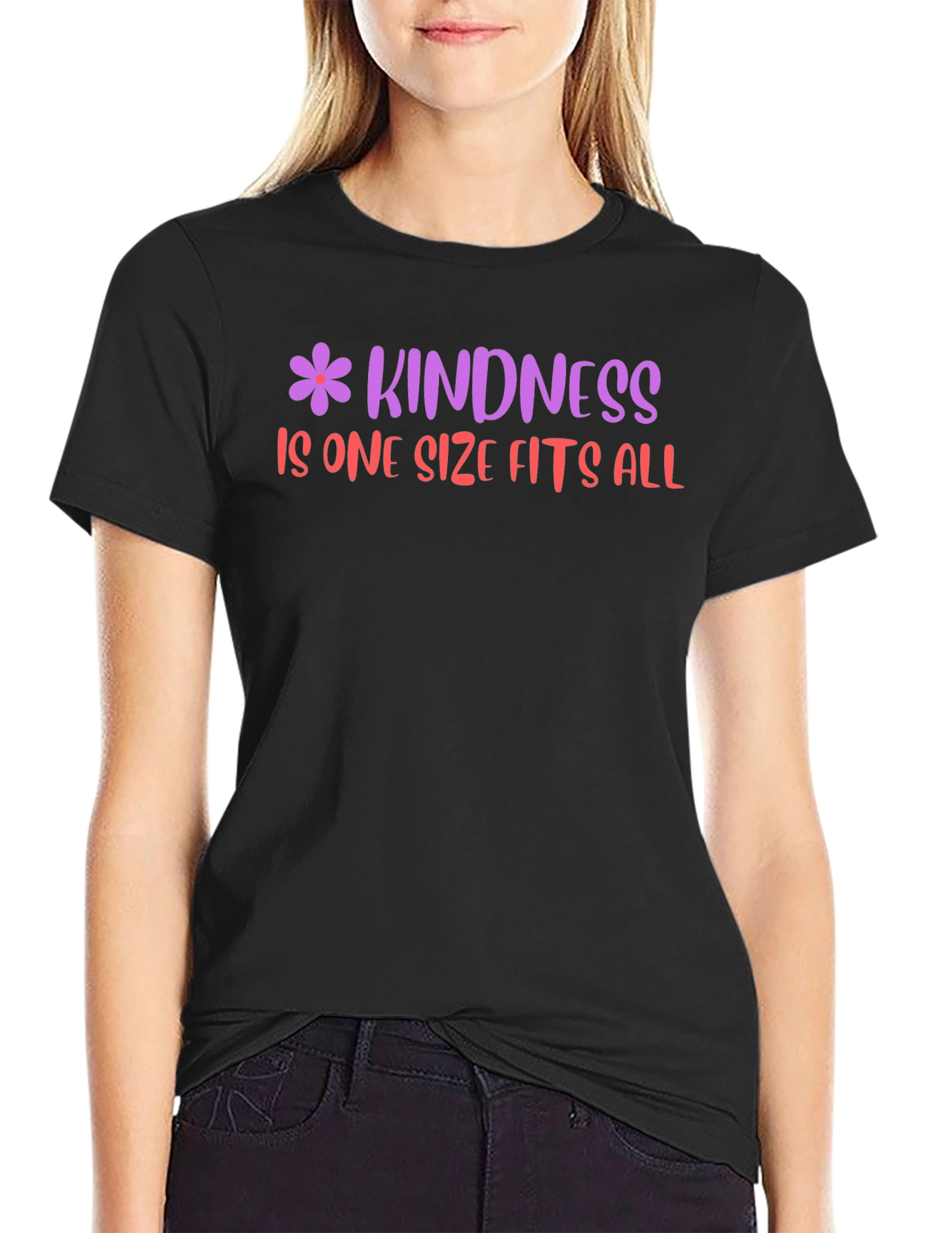 Kindness One Size Fits All Black T-Shirt
