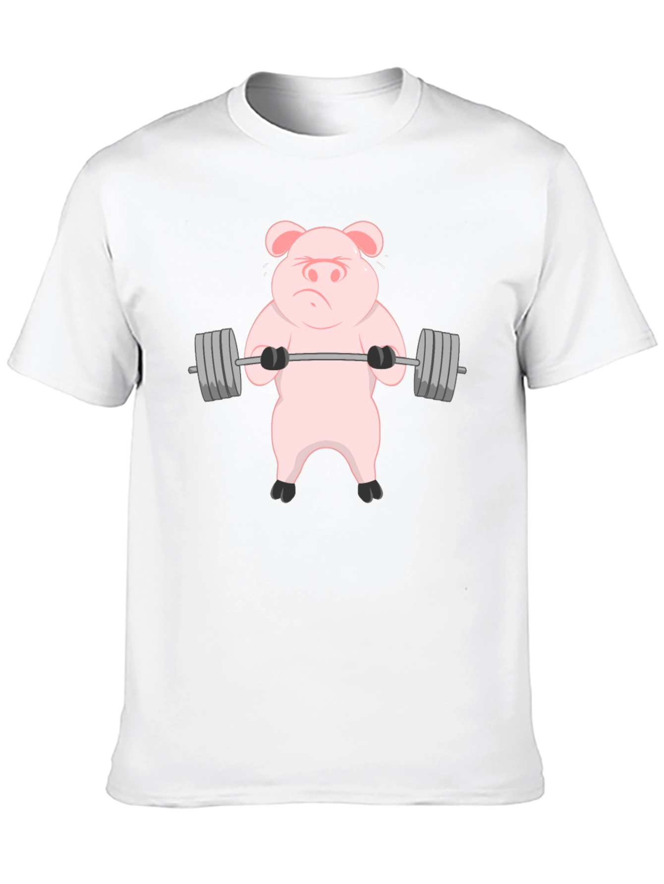 Weightlifting Pig Graphic T-Shirt