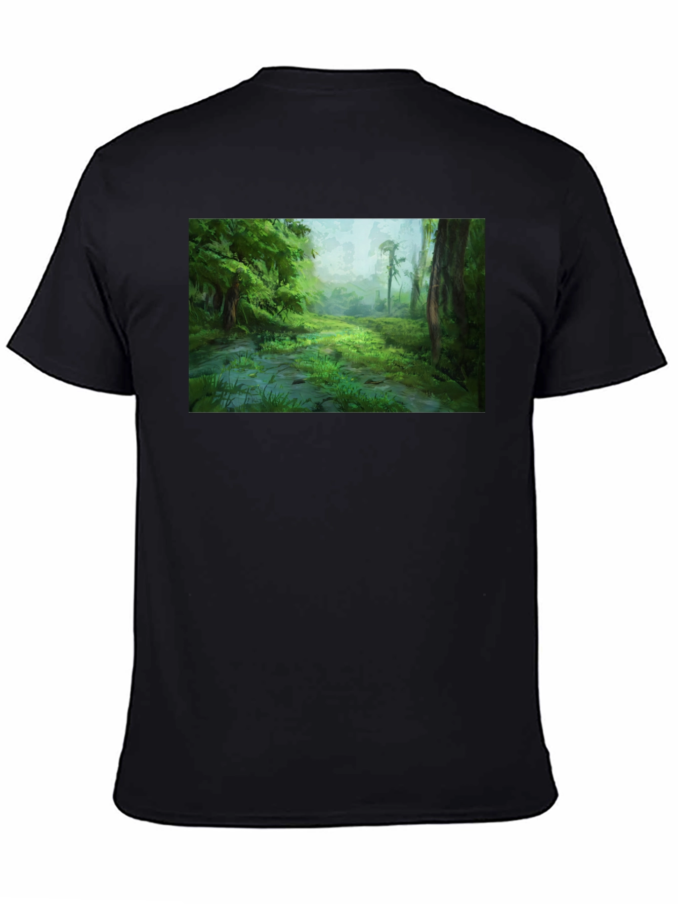 Lush Forest Graphic Black T-Shirt