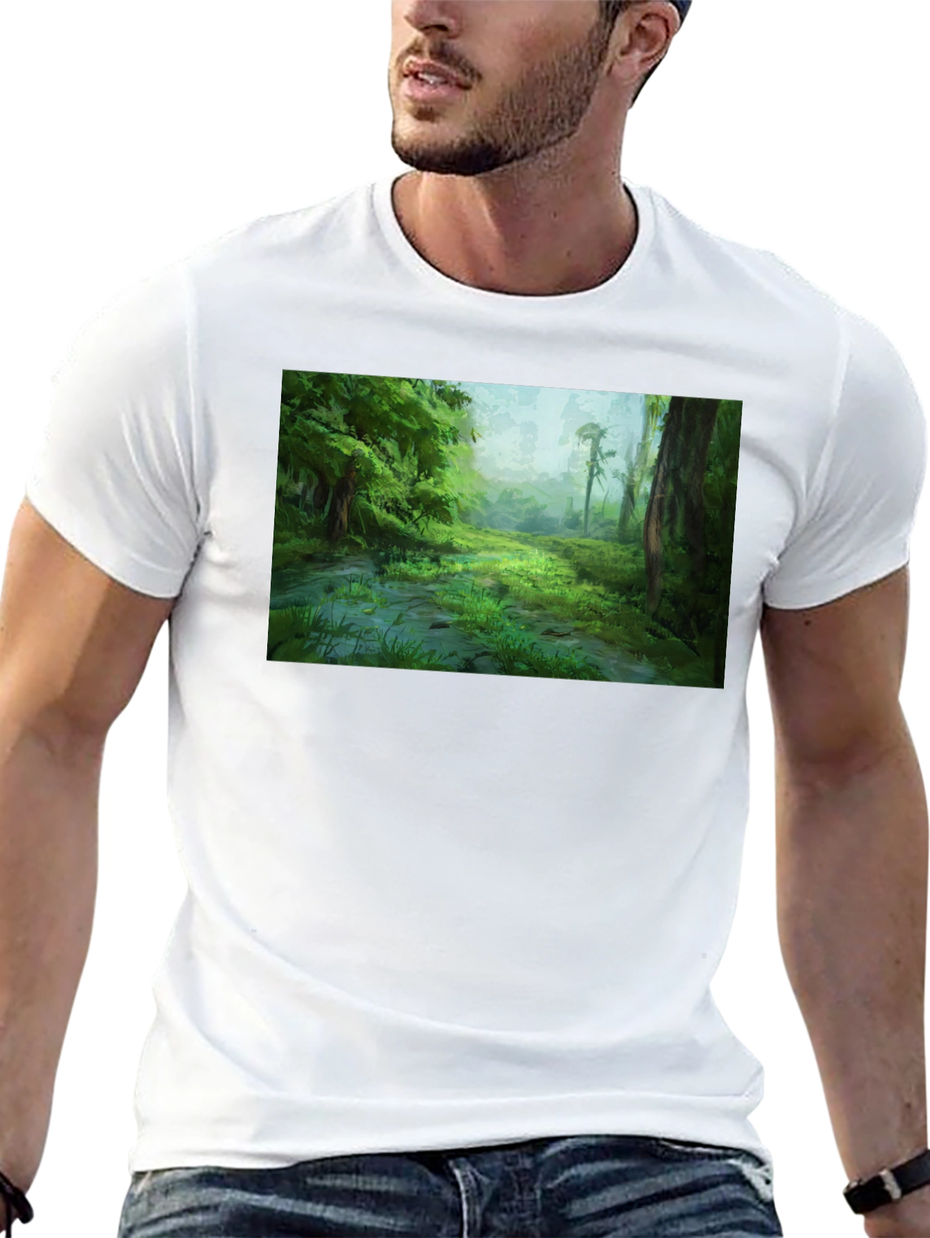 Lush Forest Graphic Black T-Shirt