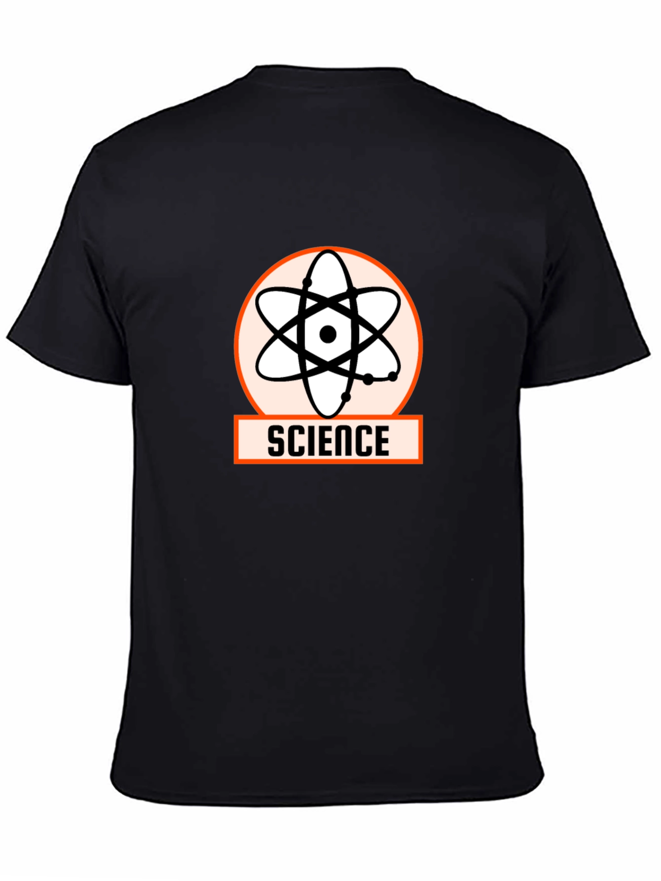 Science Atom Graphic Tee - Stylish Black T-Shirt