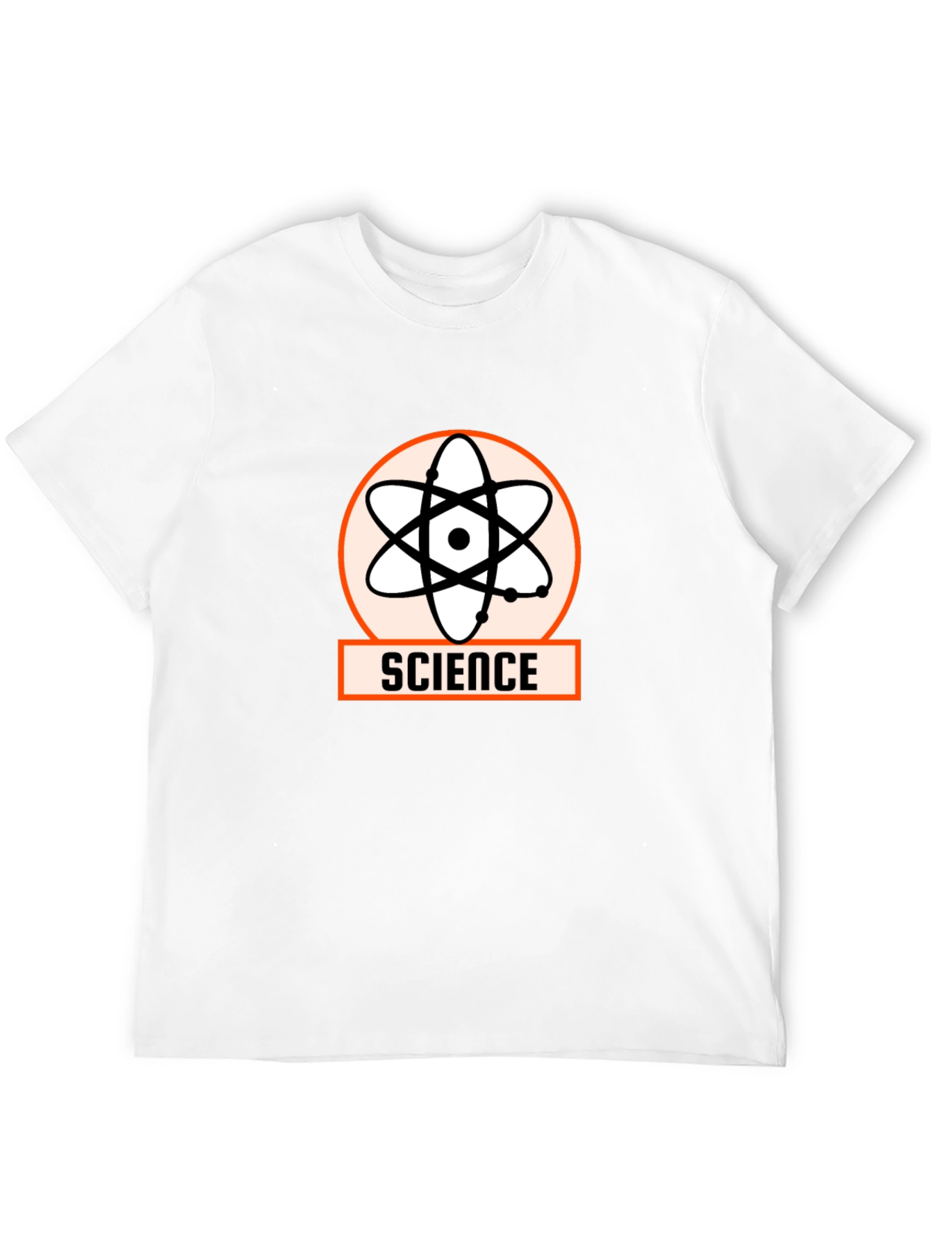 Science Atom Graphic Tee - Stylish Black T-Shirt