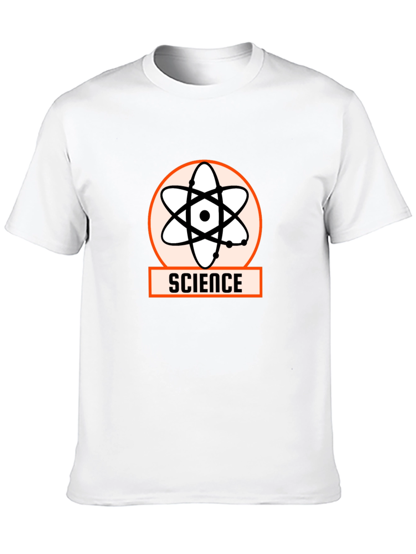 Science Atom Graphic Tee - Stylish Black T-Shirt