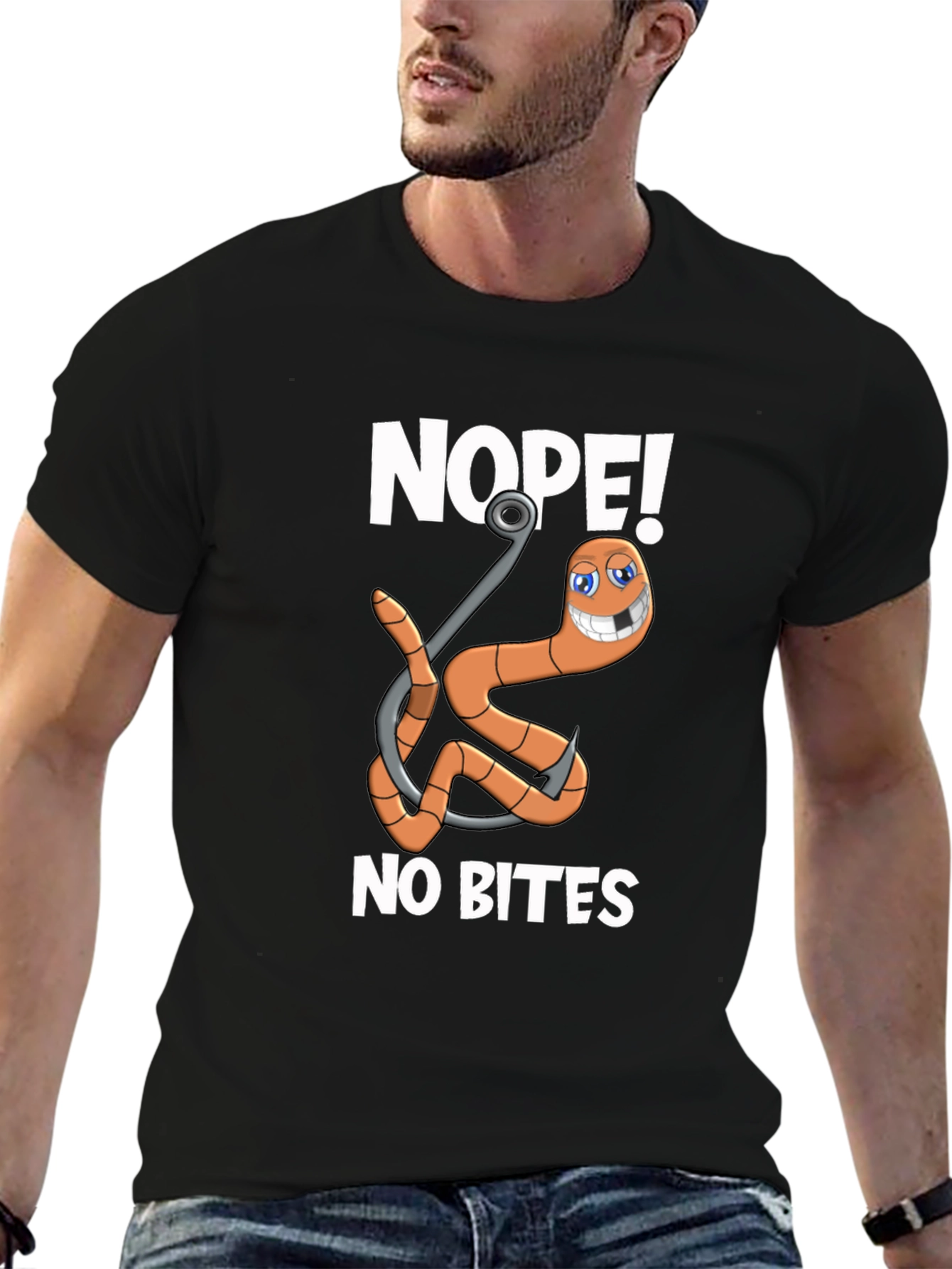 Nope! No Bites Fishing Humor T-Shirt