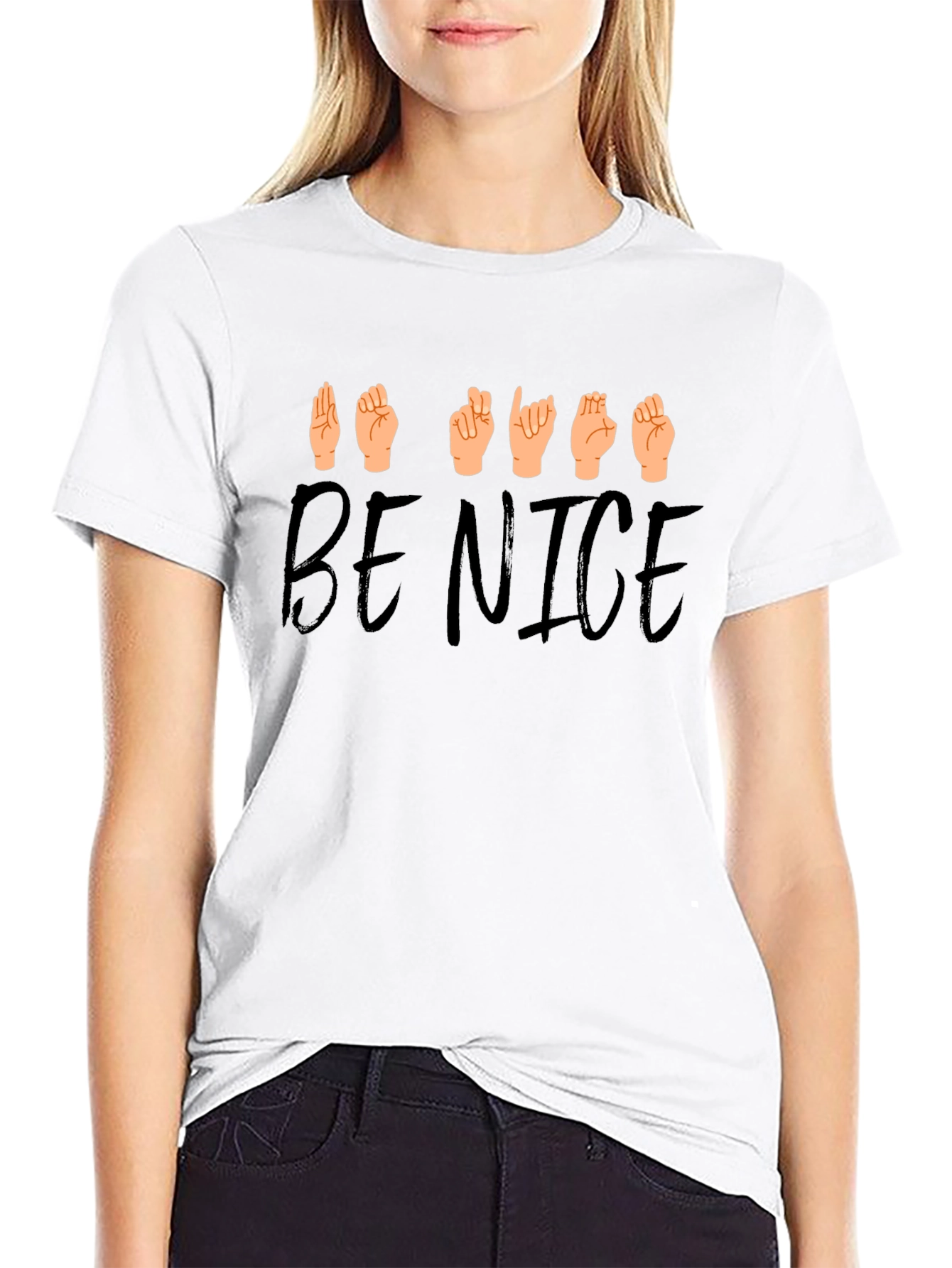 Be Nice Sign Language Graphic Tee