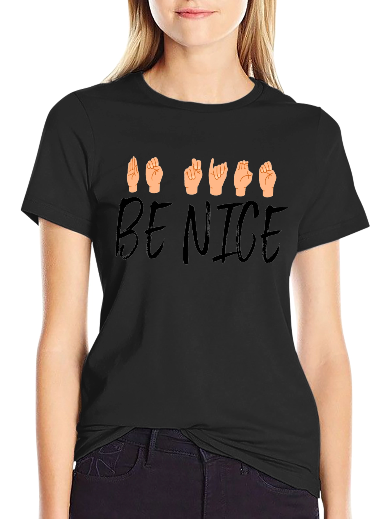 Be Nice Sign Language Graphic Tee