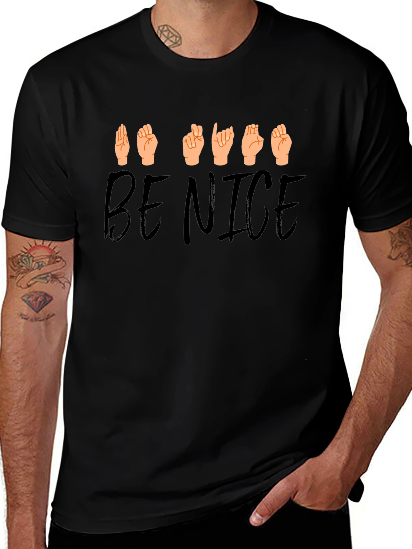 Be Nice Sign Language Graphic Tee