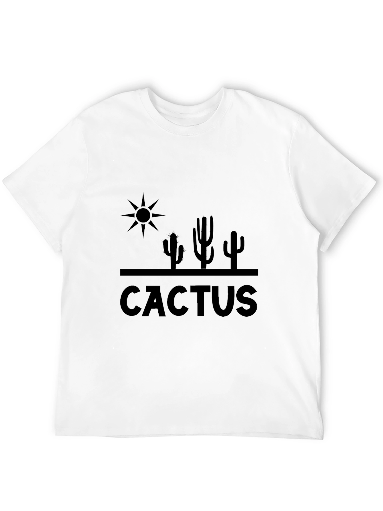 Cactus Graphic Tee - Desert Style Black T-Shirt