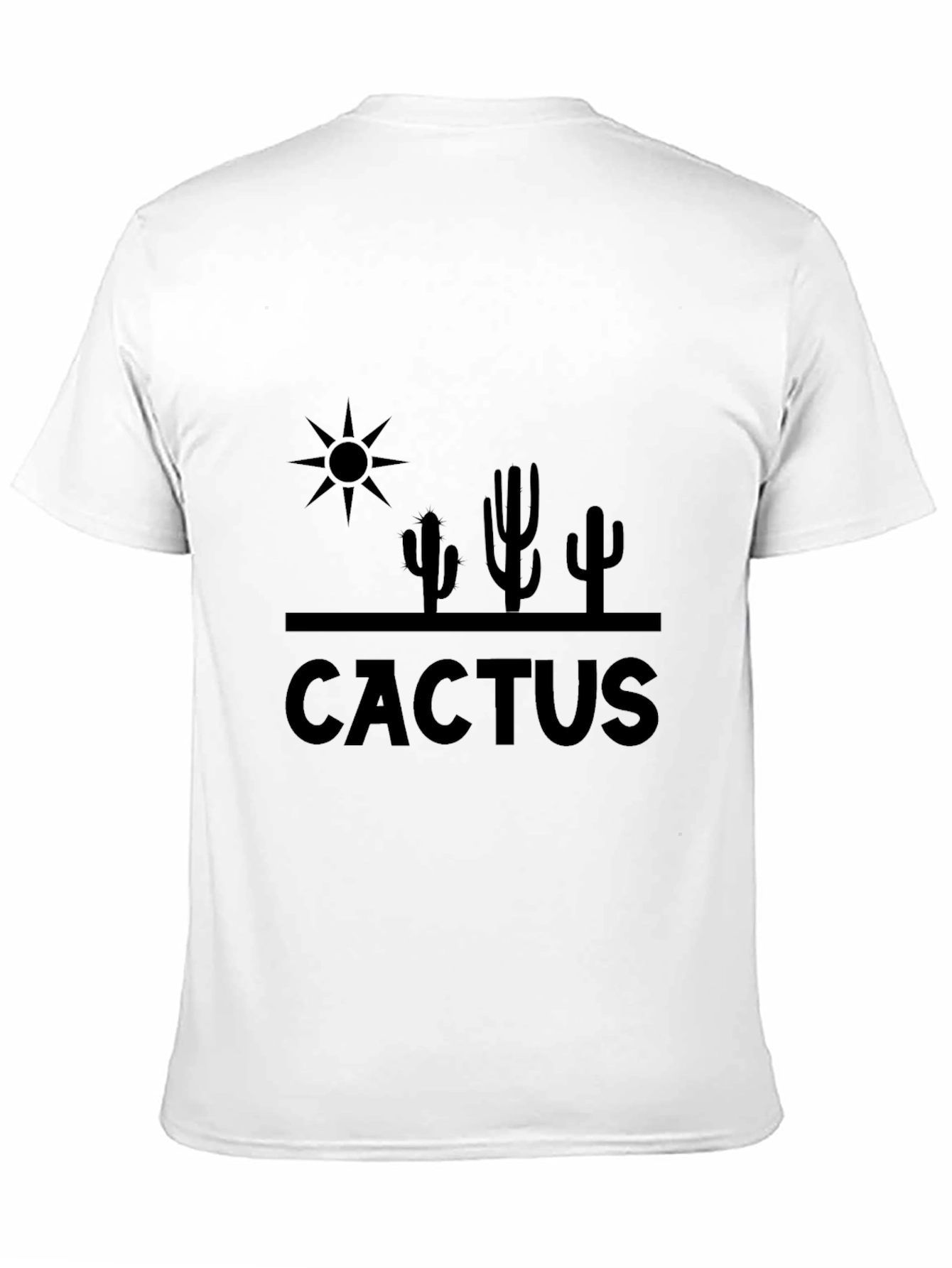 Cactus Graphic Tee - Desert Style Black T-Shirt