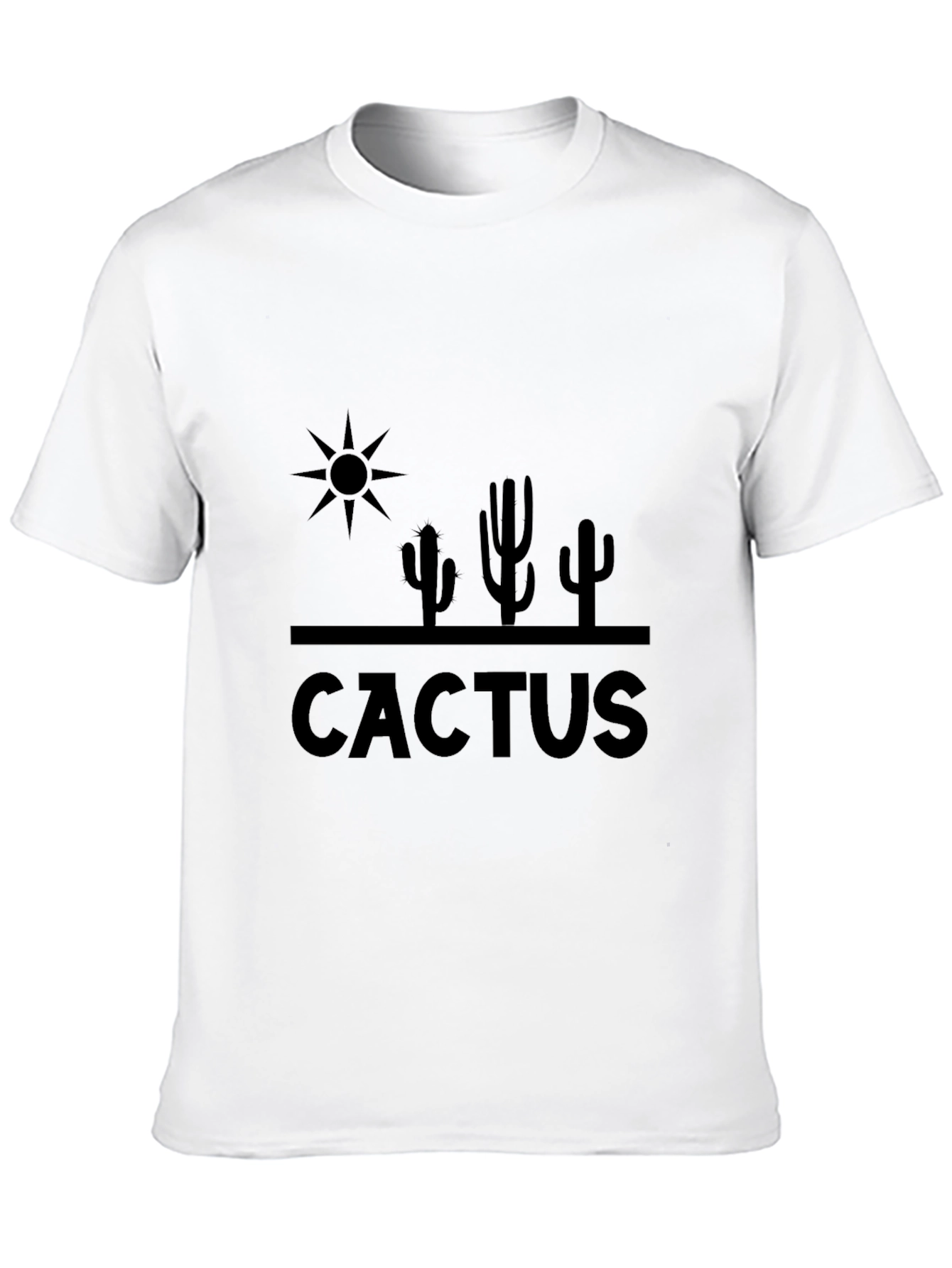 Cactus Graphic Tee - Desert Style Black T-Shirt