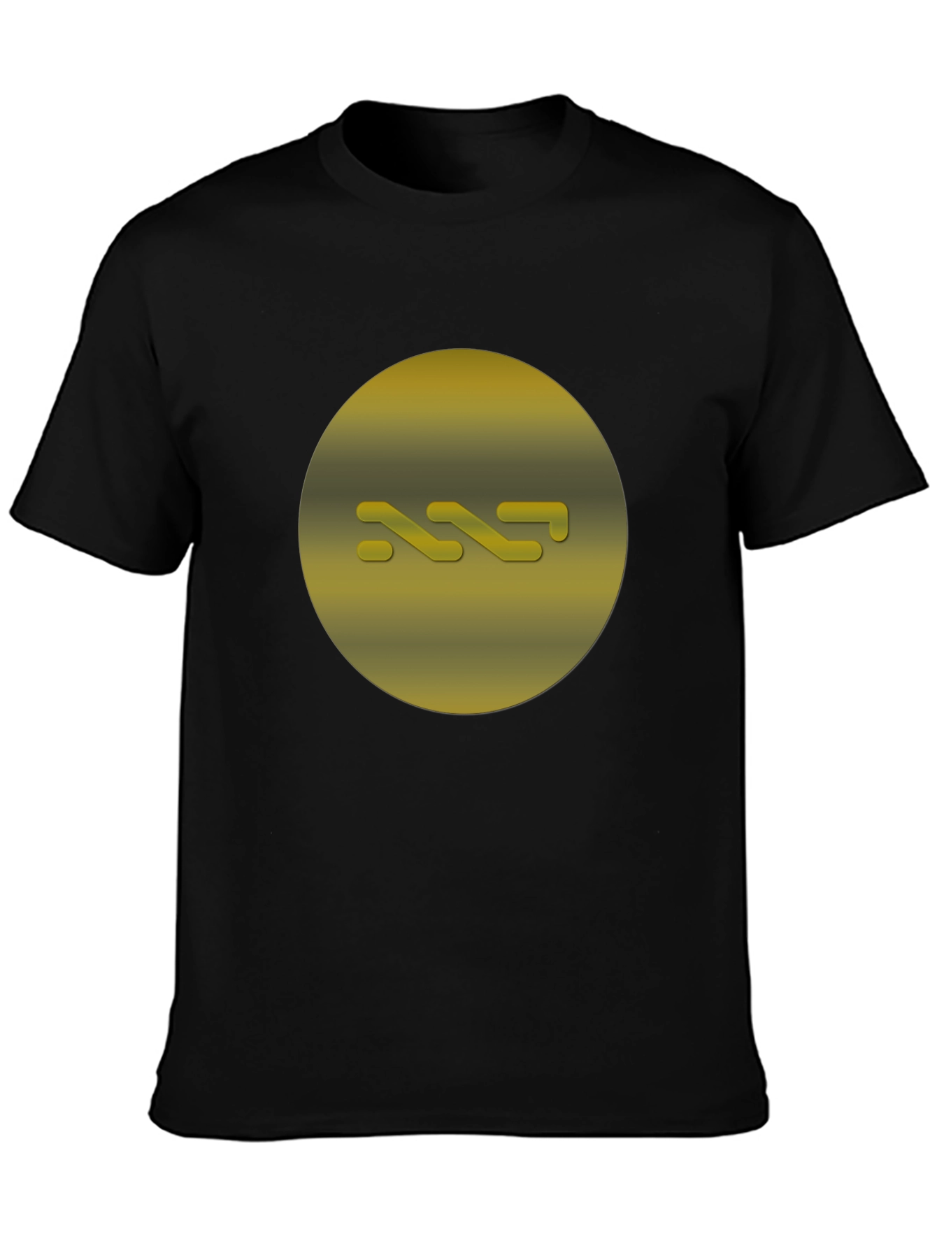 Abstract Gold Graphic Tee - Modern Style