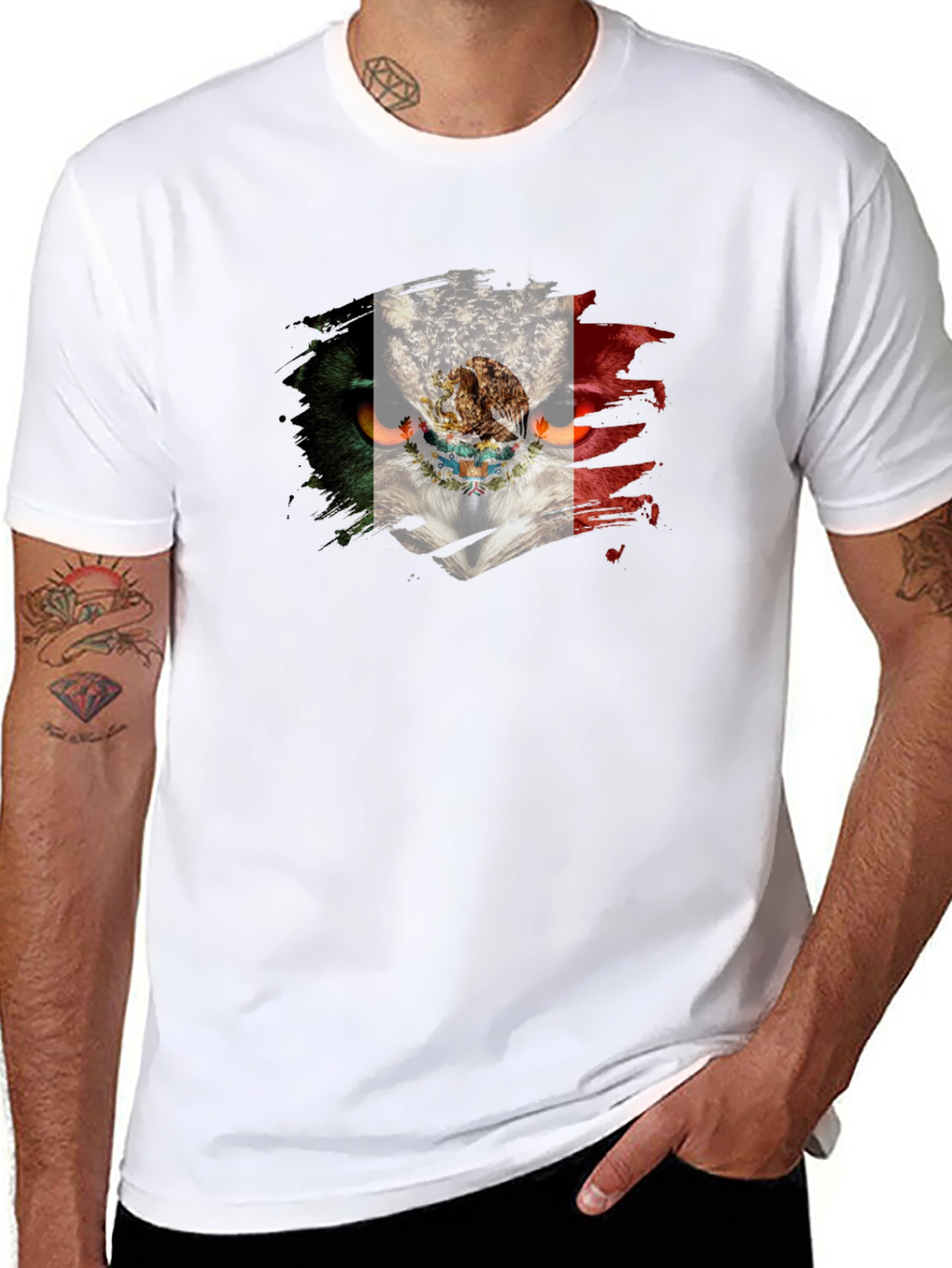 Mexico Flag Owl T-Shirt