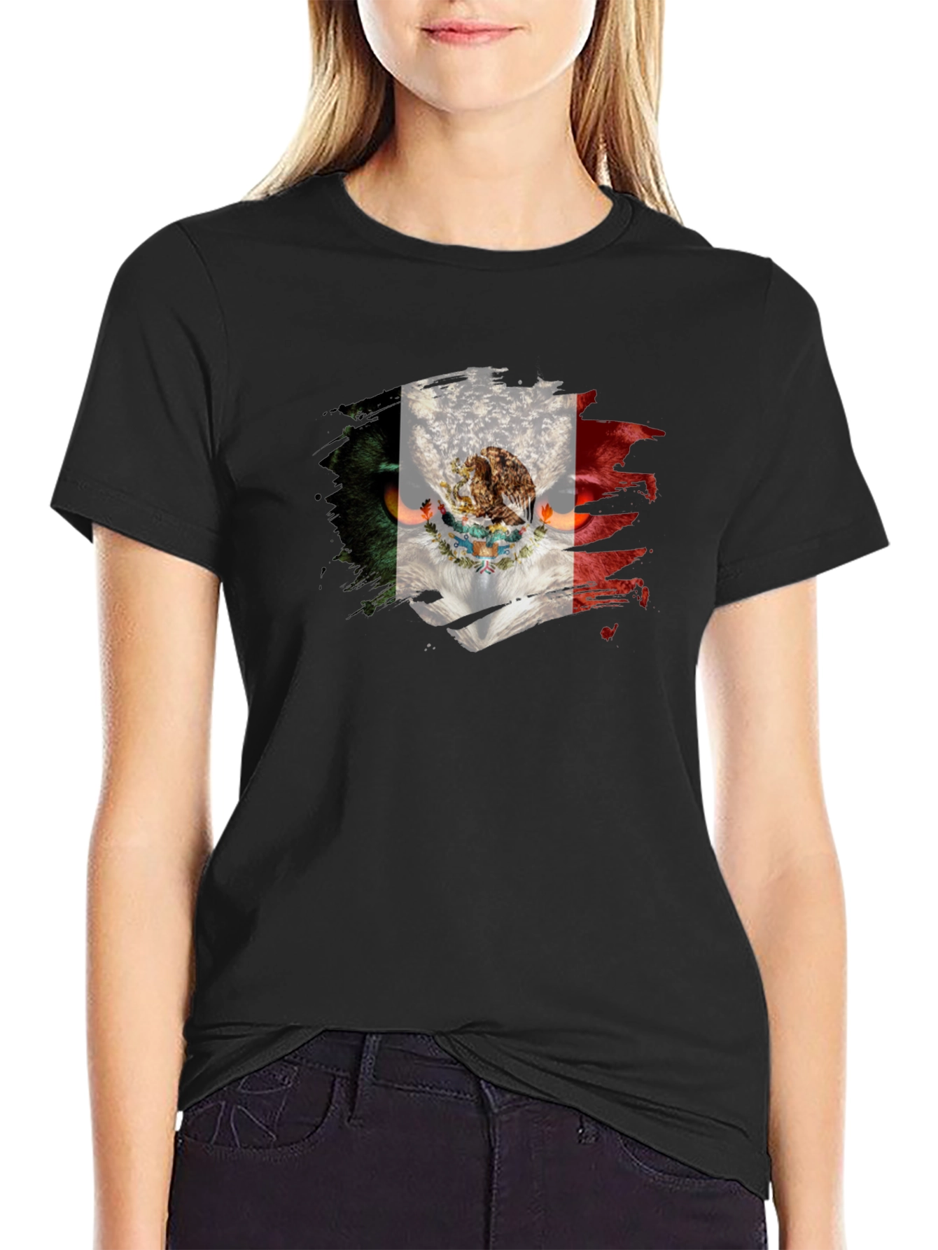Mexico Flag Owl T-Shirt
