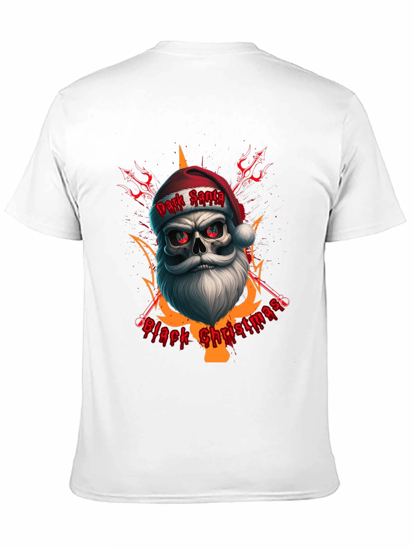 Dark Santa Black Christmas Graphic Tee