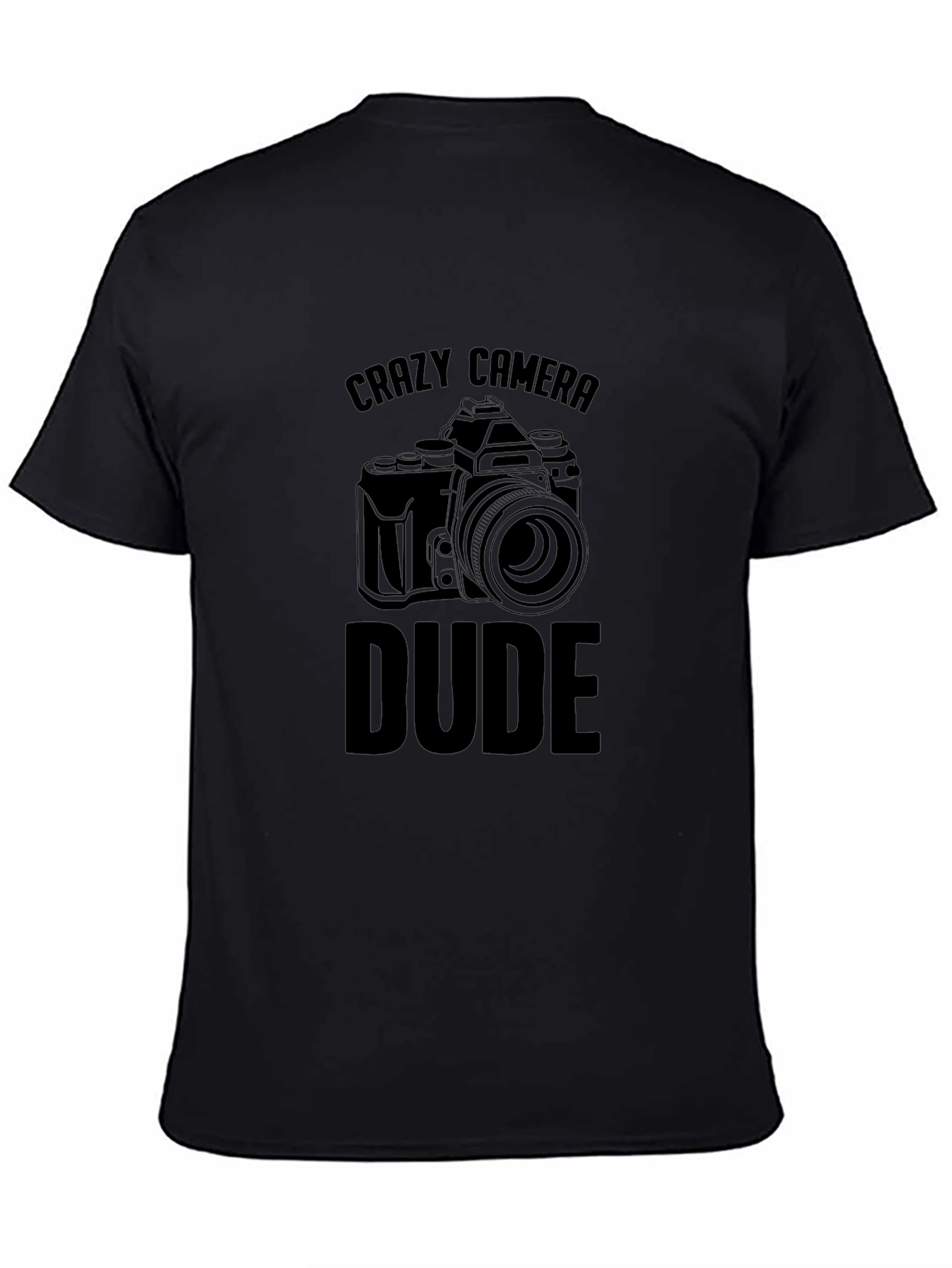 Crazy Camera Dude Black T-Shirt