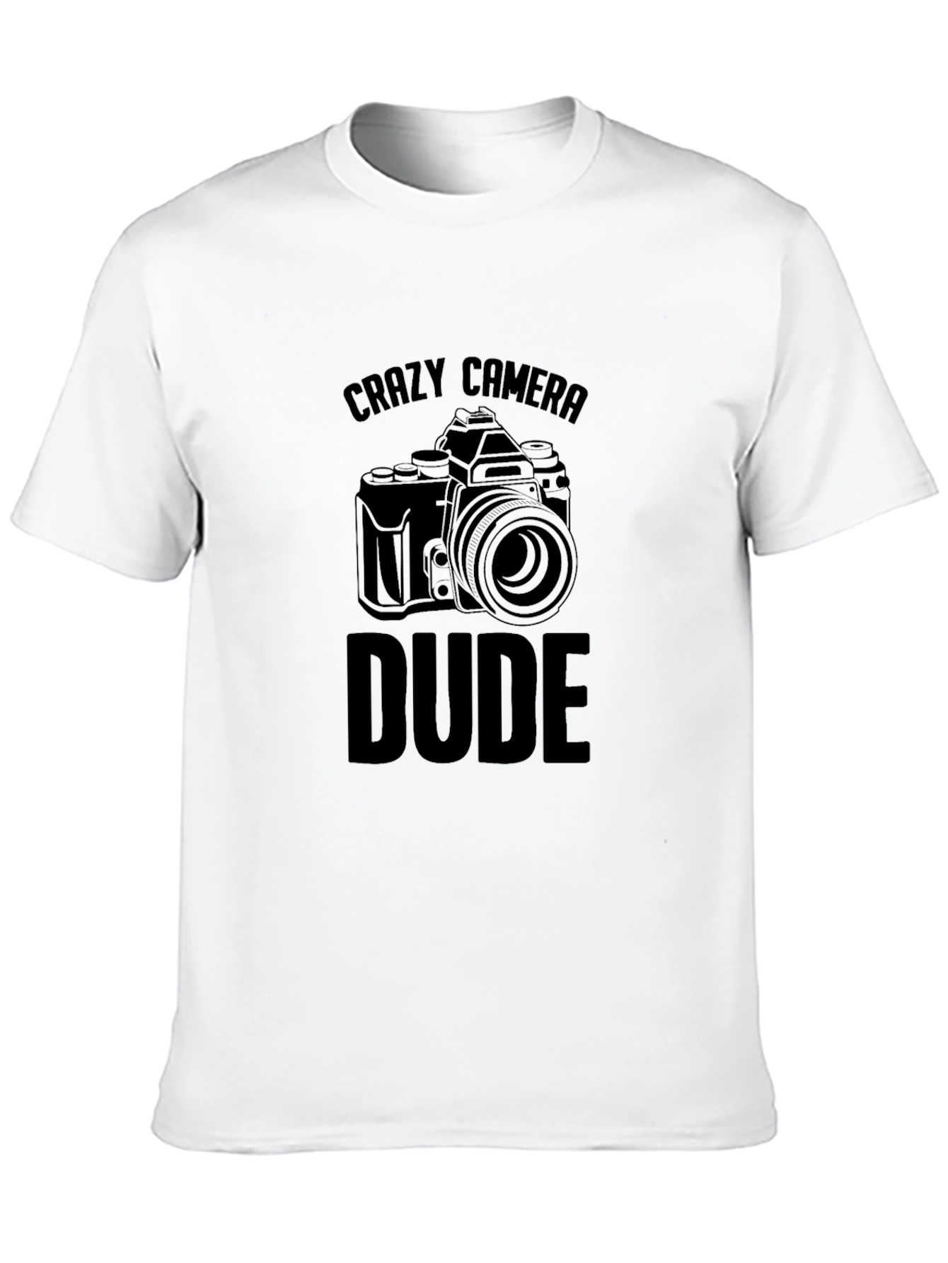 Crazy Camera Dude Black T-Shirt