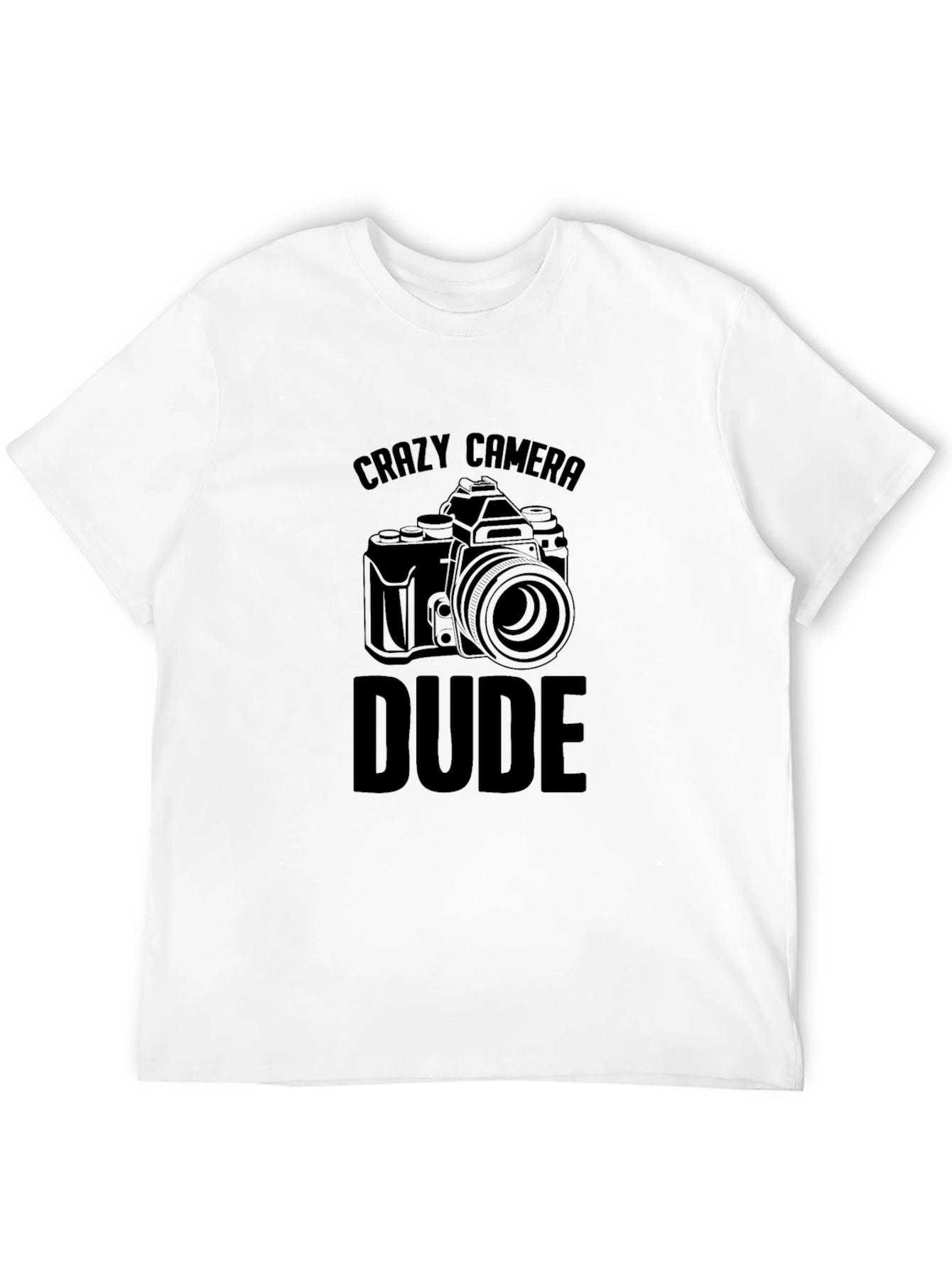 Crazy Camera Dude Black T-Shirt