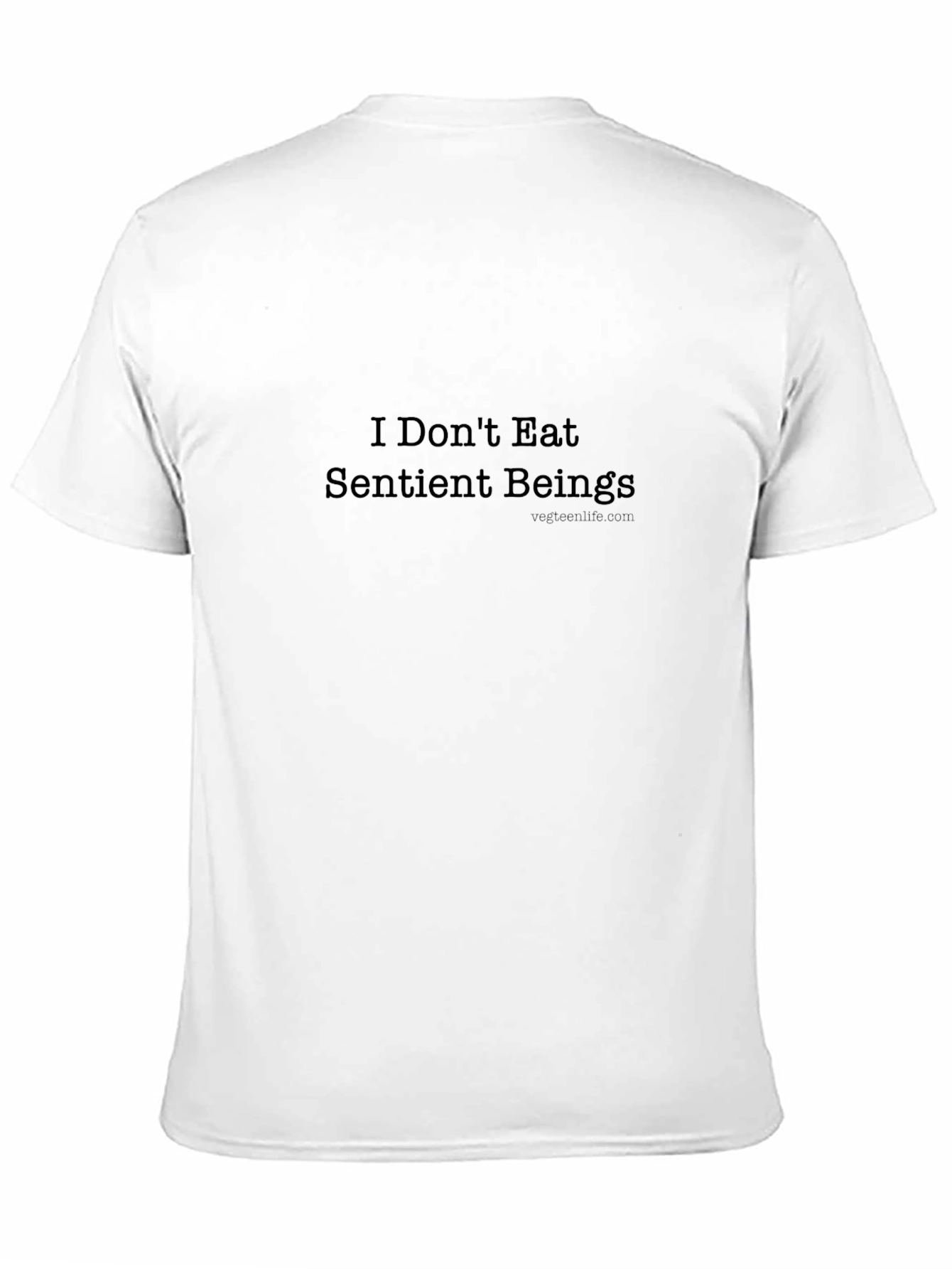 Vegan Slogan Tee: I Dont Eat Sentient Beings