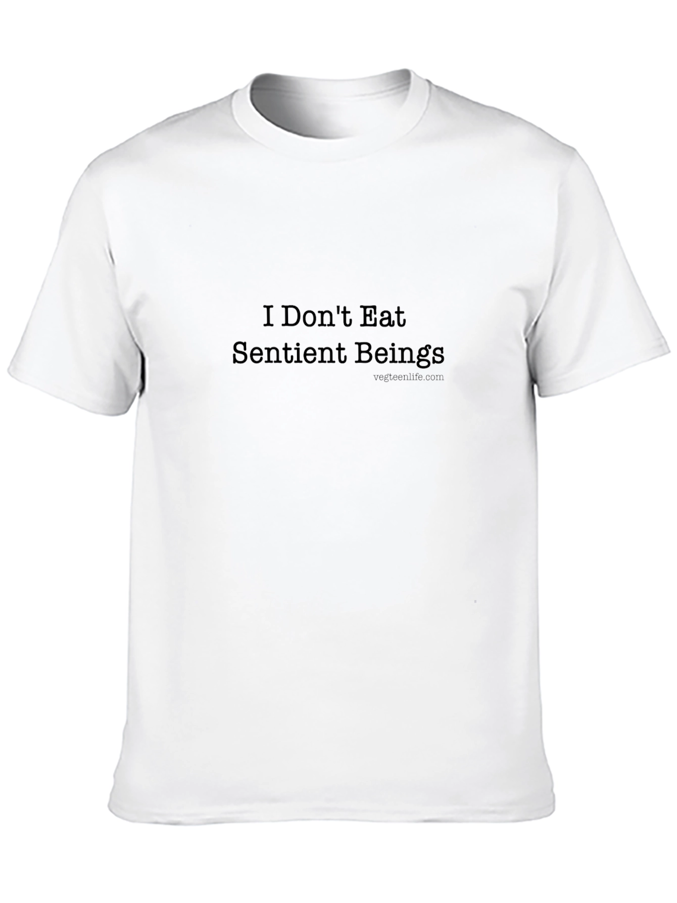 Vegan Slogan Tee: I Dont Eat Sentient Beings