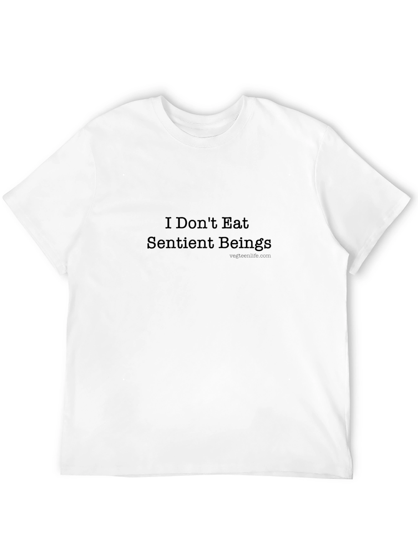 Vegan Slogan Tee: I Dont Eat Sentient Beings