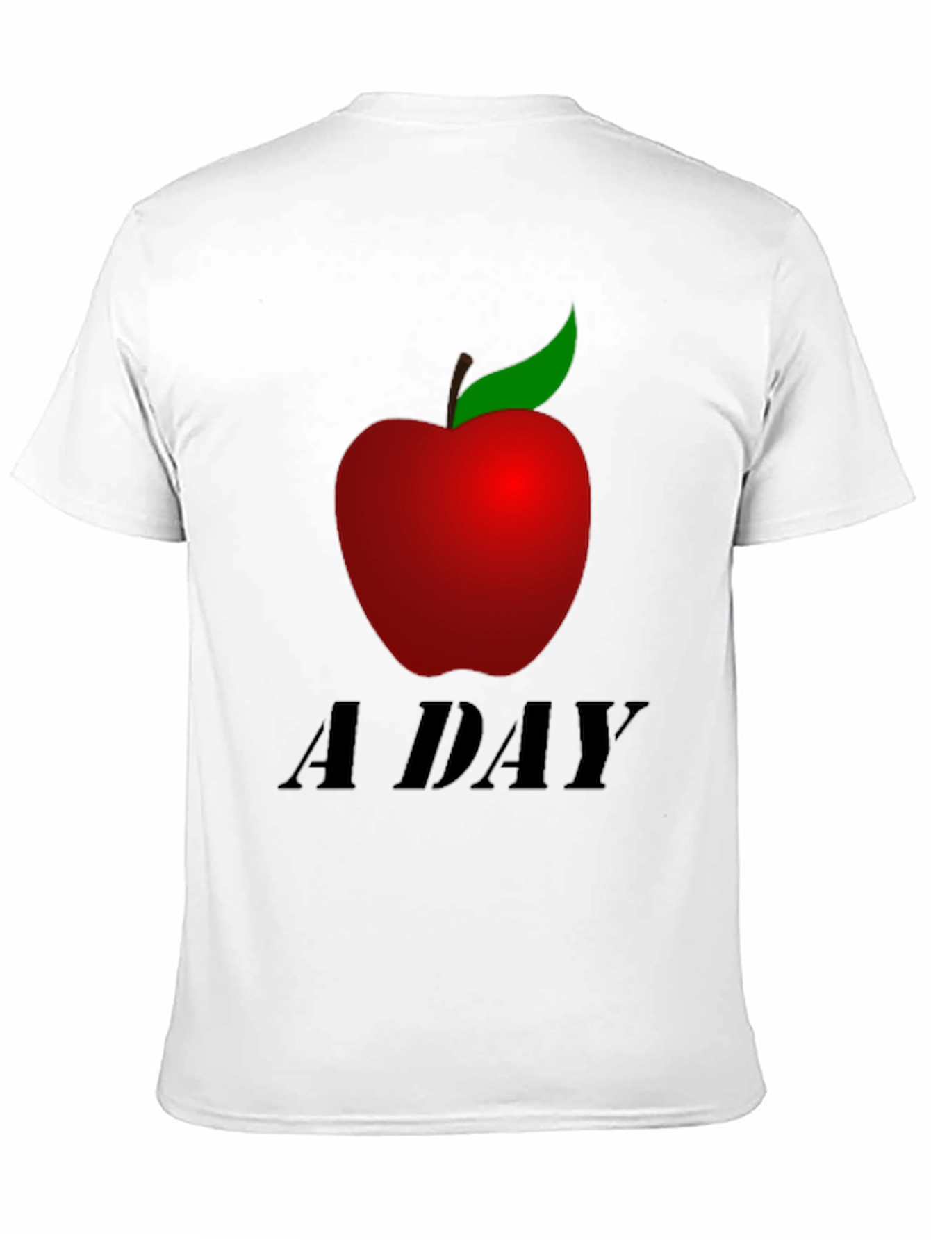 Apple A Day Graphic Tee - Black Casual T-Shirt