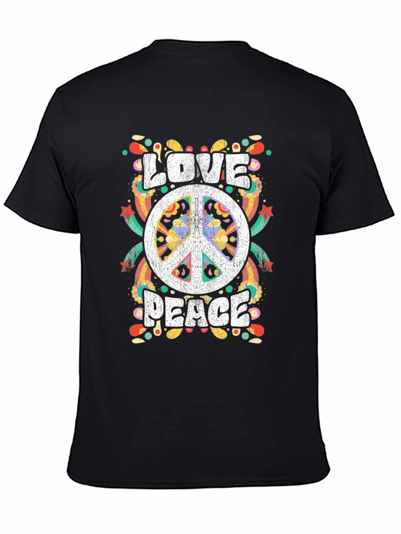 Retro Love & Peace Graphic T-Shirt