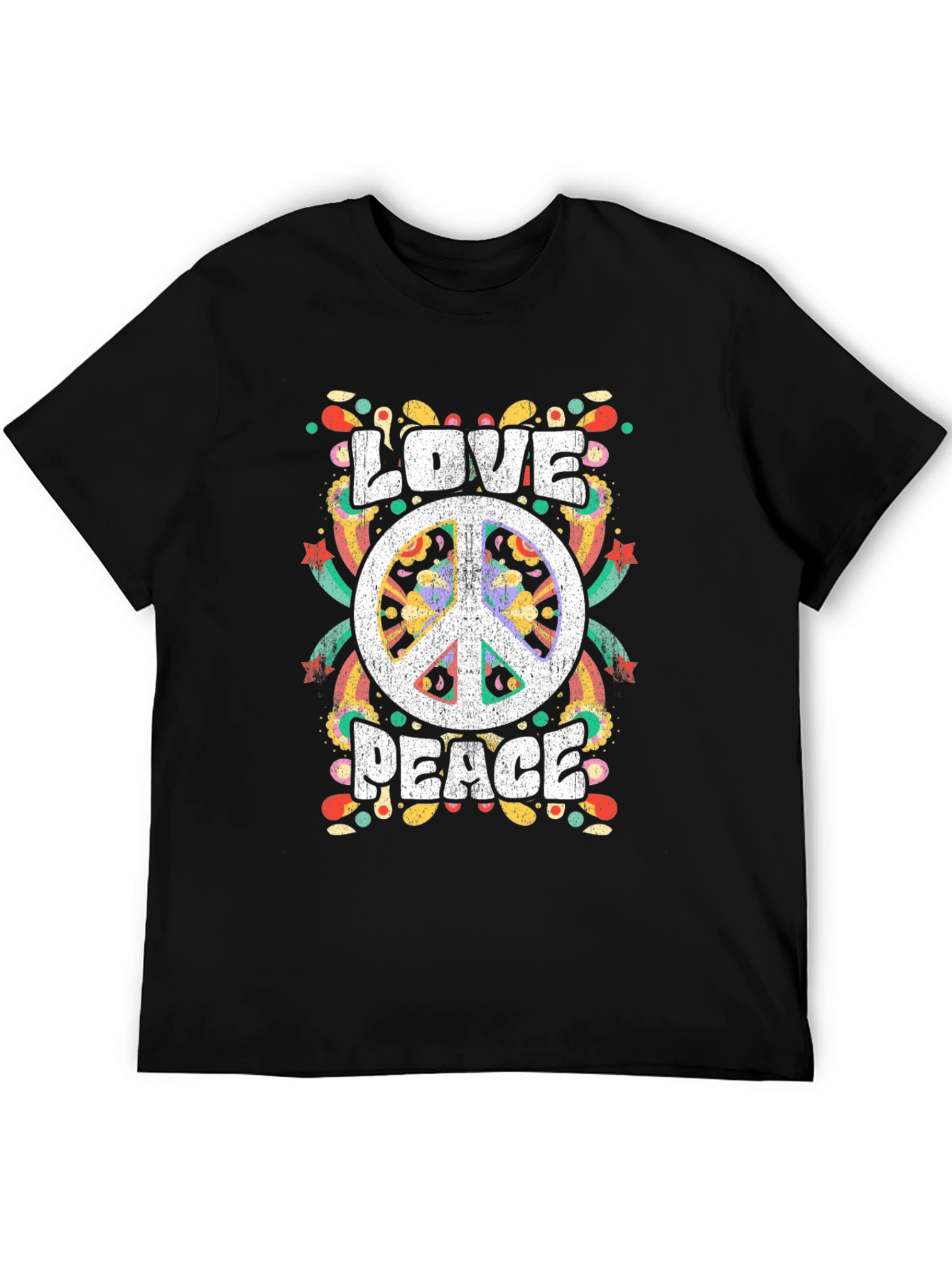 Retro Love & Peace Graphic T-Shirt