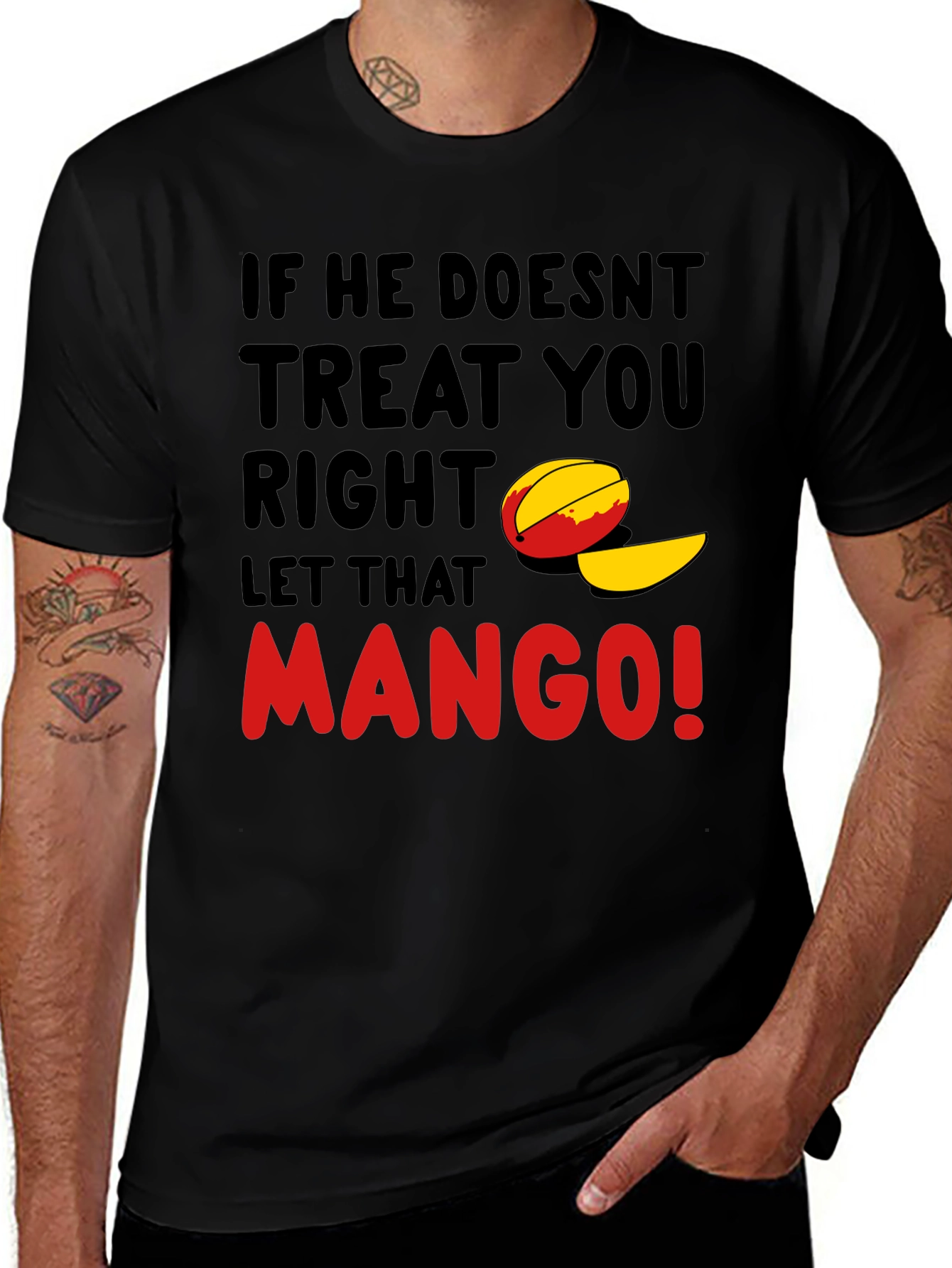 Let That Mango Funny Graphic T-Shirt