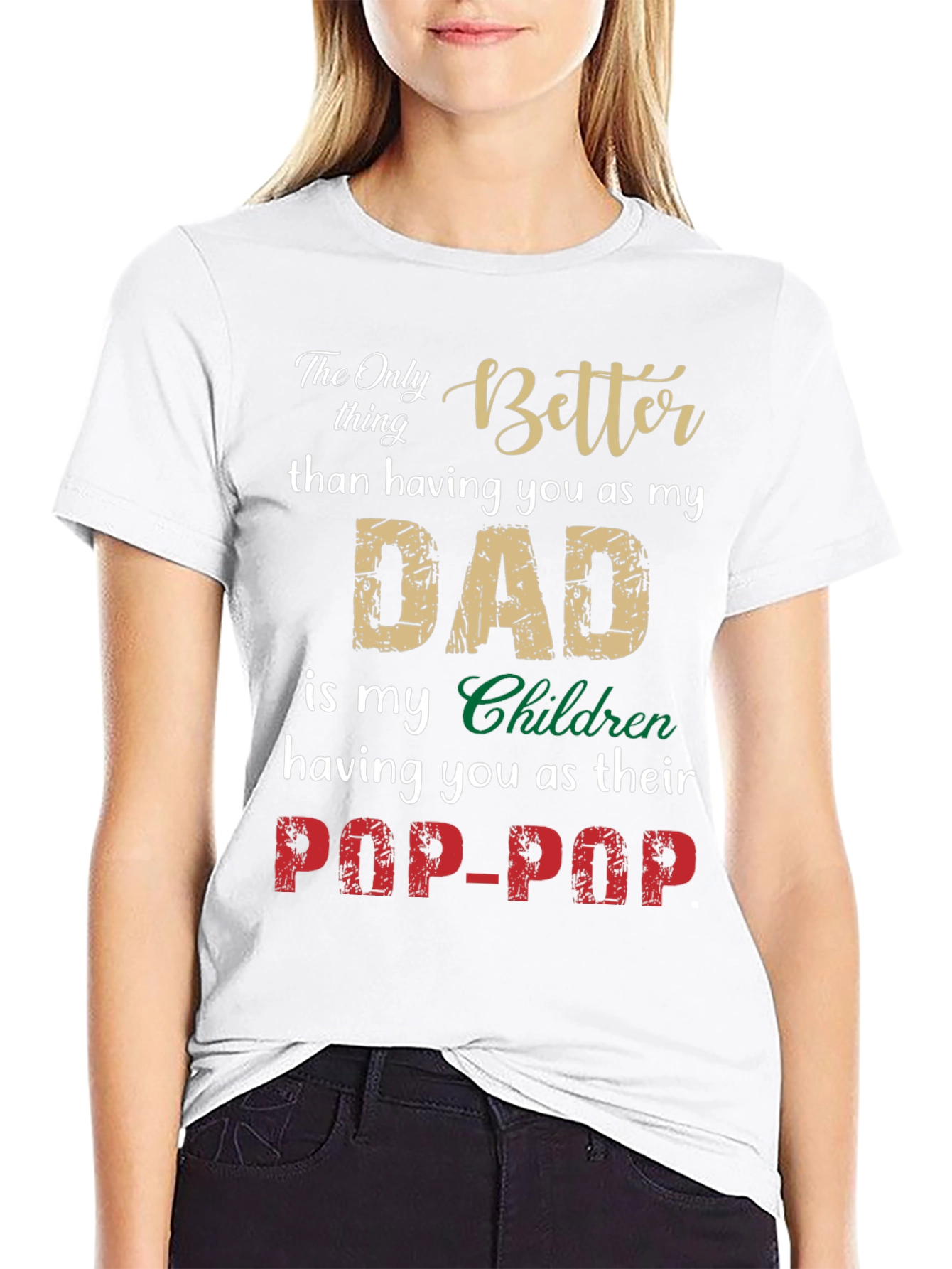 Dad to Pop-Pop Graphic Tee - Family Gift