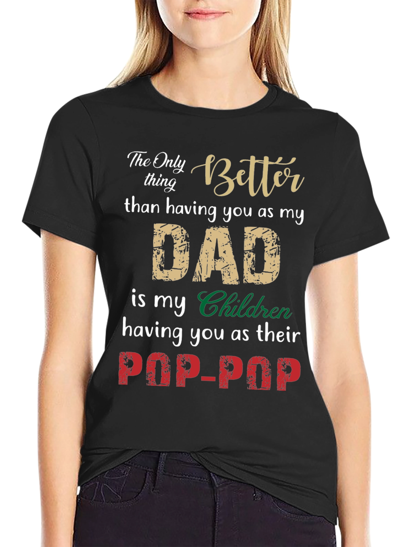 Dad to Pop-Pop Graphic Tee - Family Gift