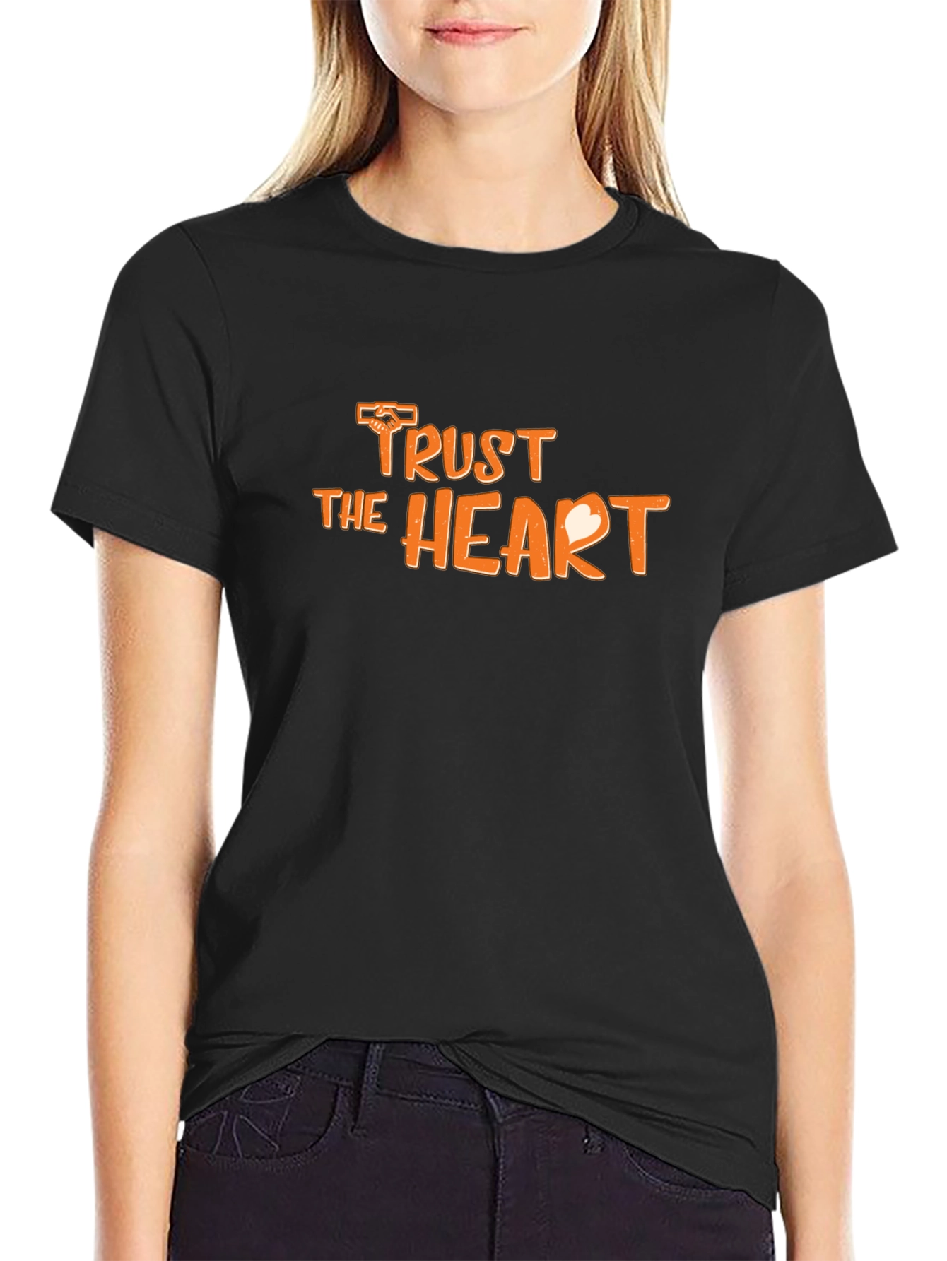 Trust the Heart Graphic Tee - Black