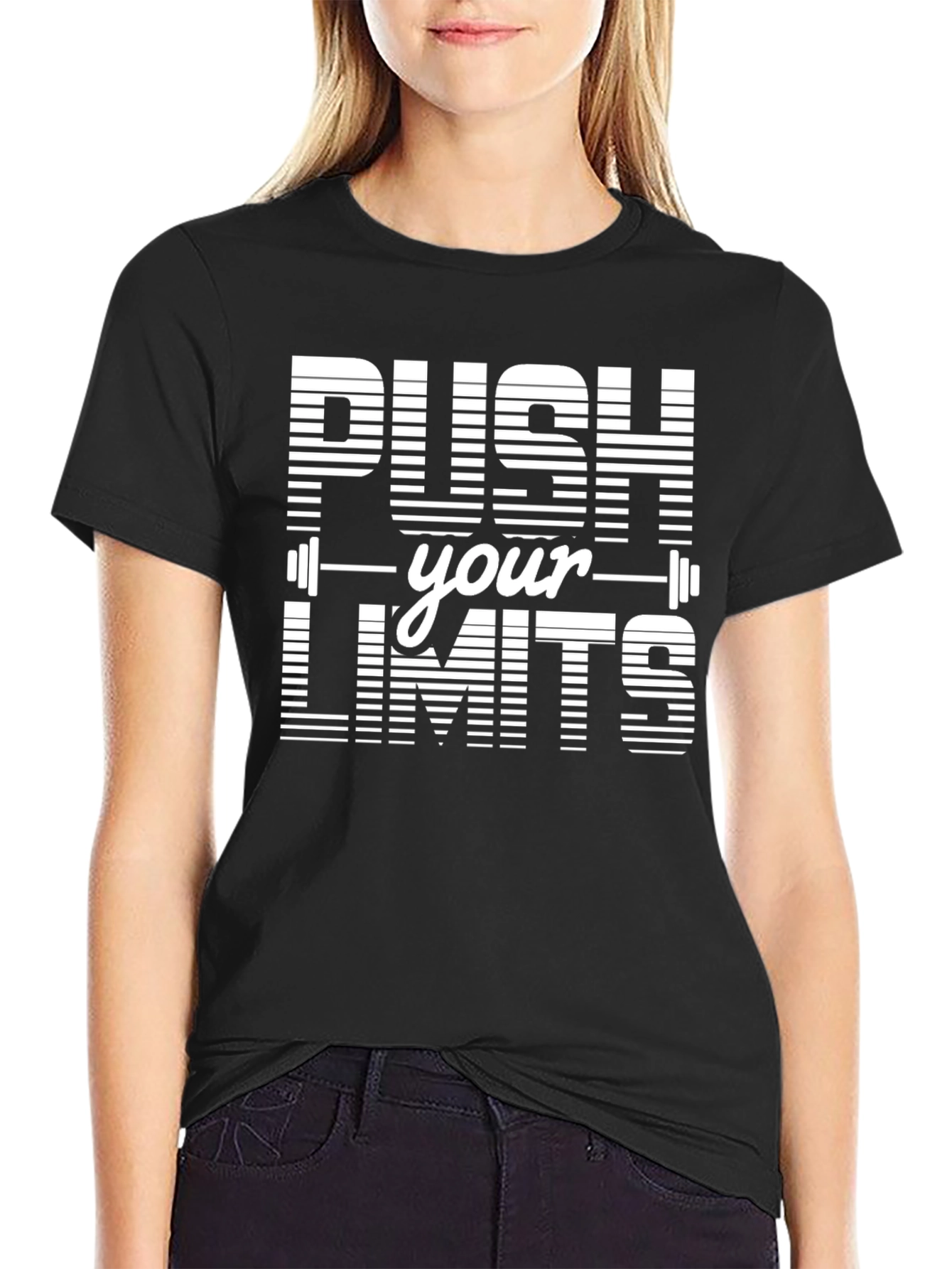 Push Your Limits Graphic T-Shirt - Black