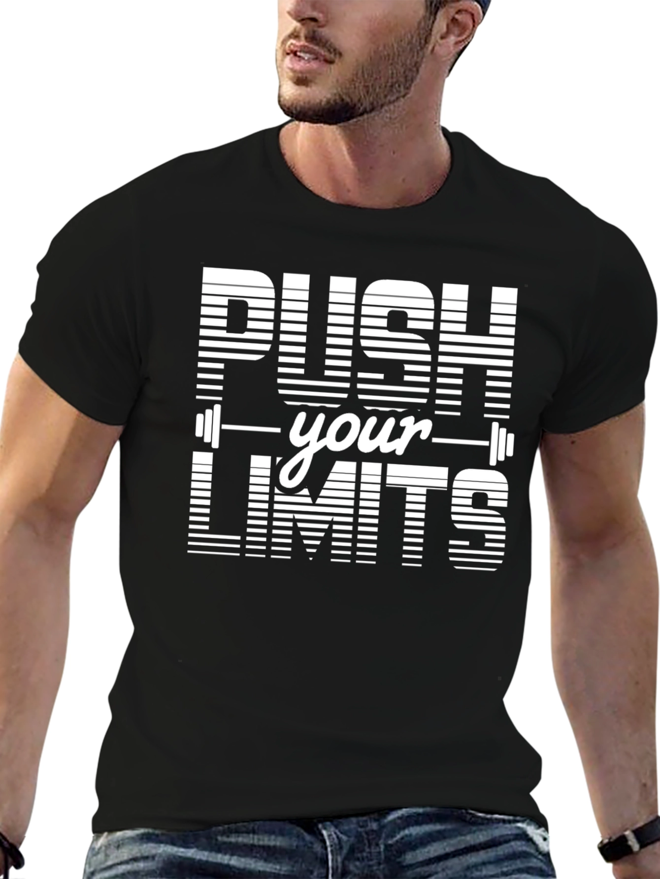 Push Your Limits Graphic T-Shirt - Black