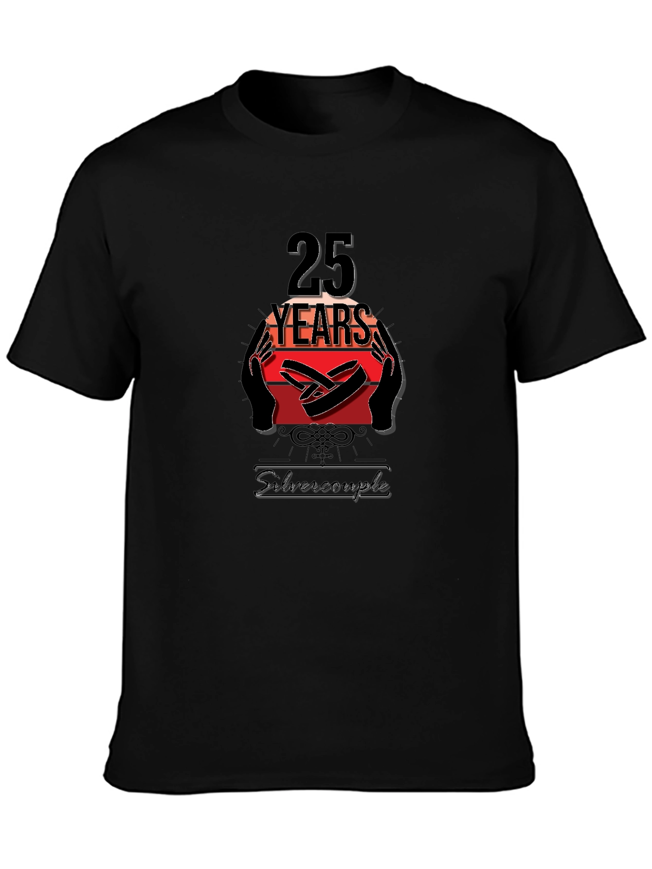 25th Anniversary Silver Couple T-Shirt
