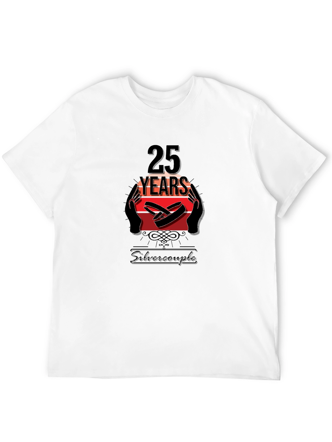 25th Anniversary Silver Couple T-Shirt