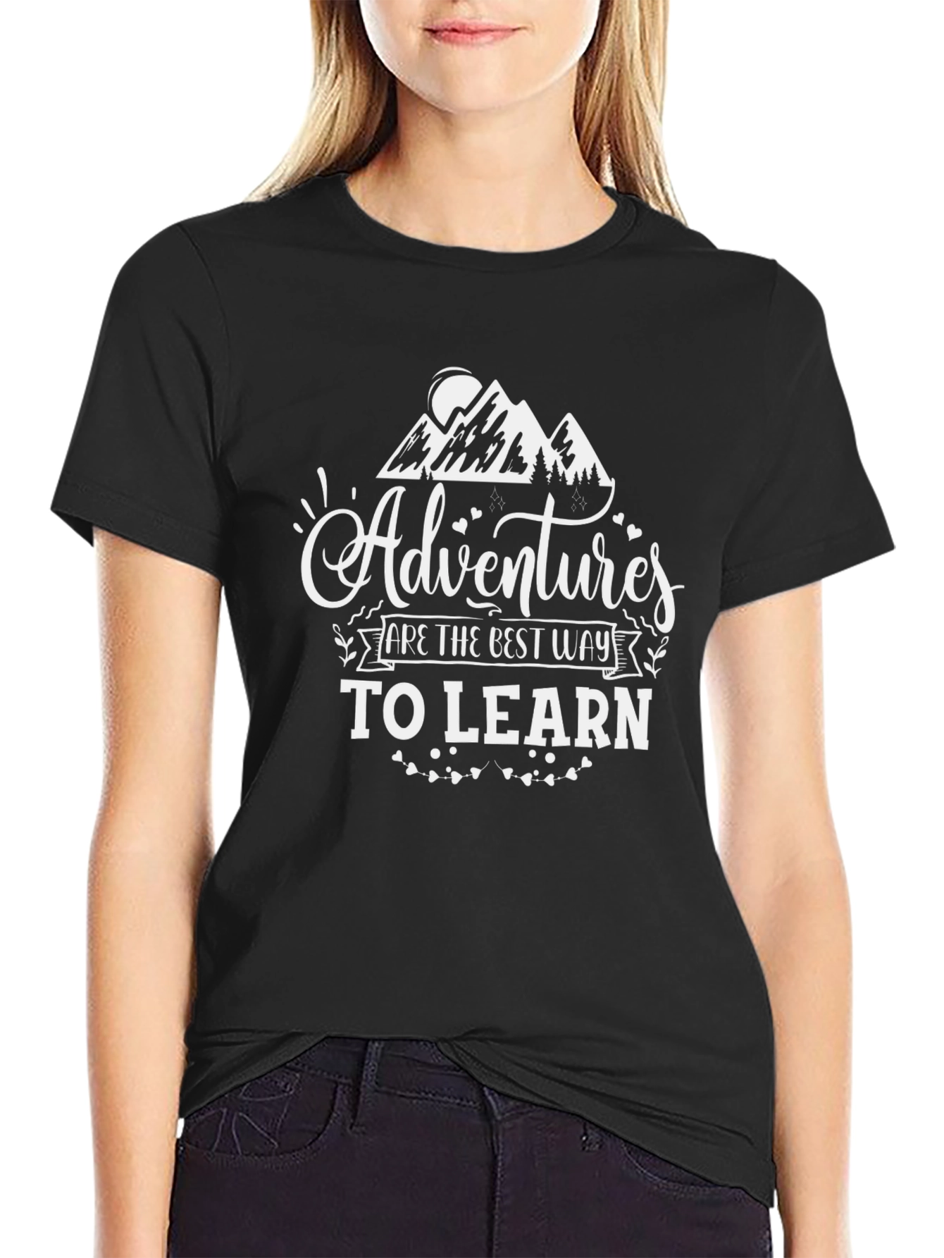 Adventure Awaits Graphic Tee - Black